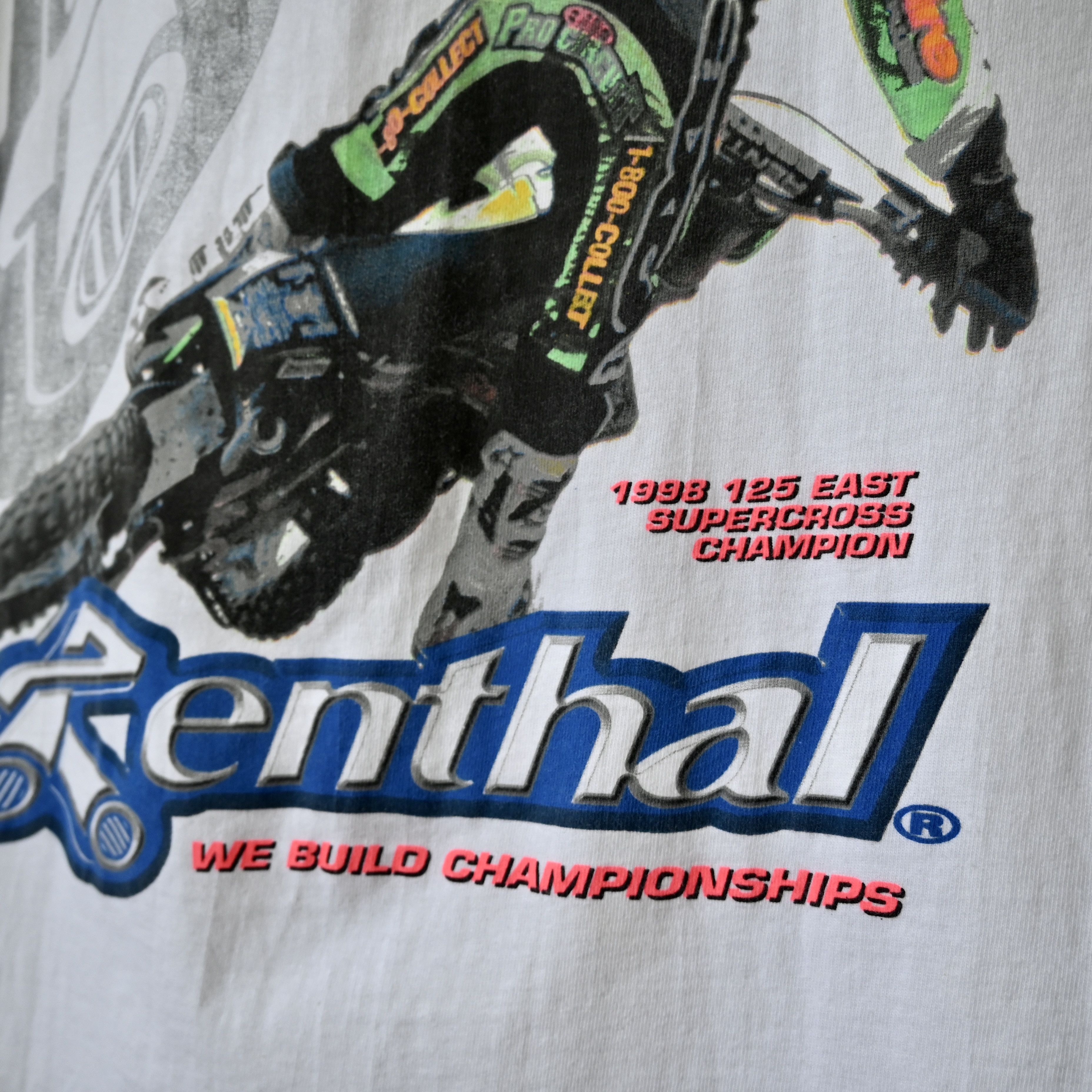 Other Vintage 1998 Renthal x Ricky CarMichael racing t-shirt Size US L / EU 52-54 / 3 - 10 Thumbnail