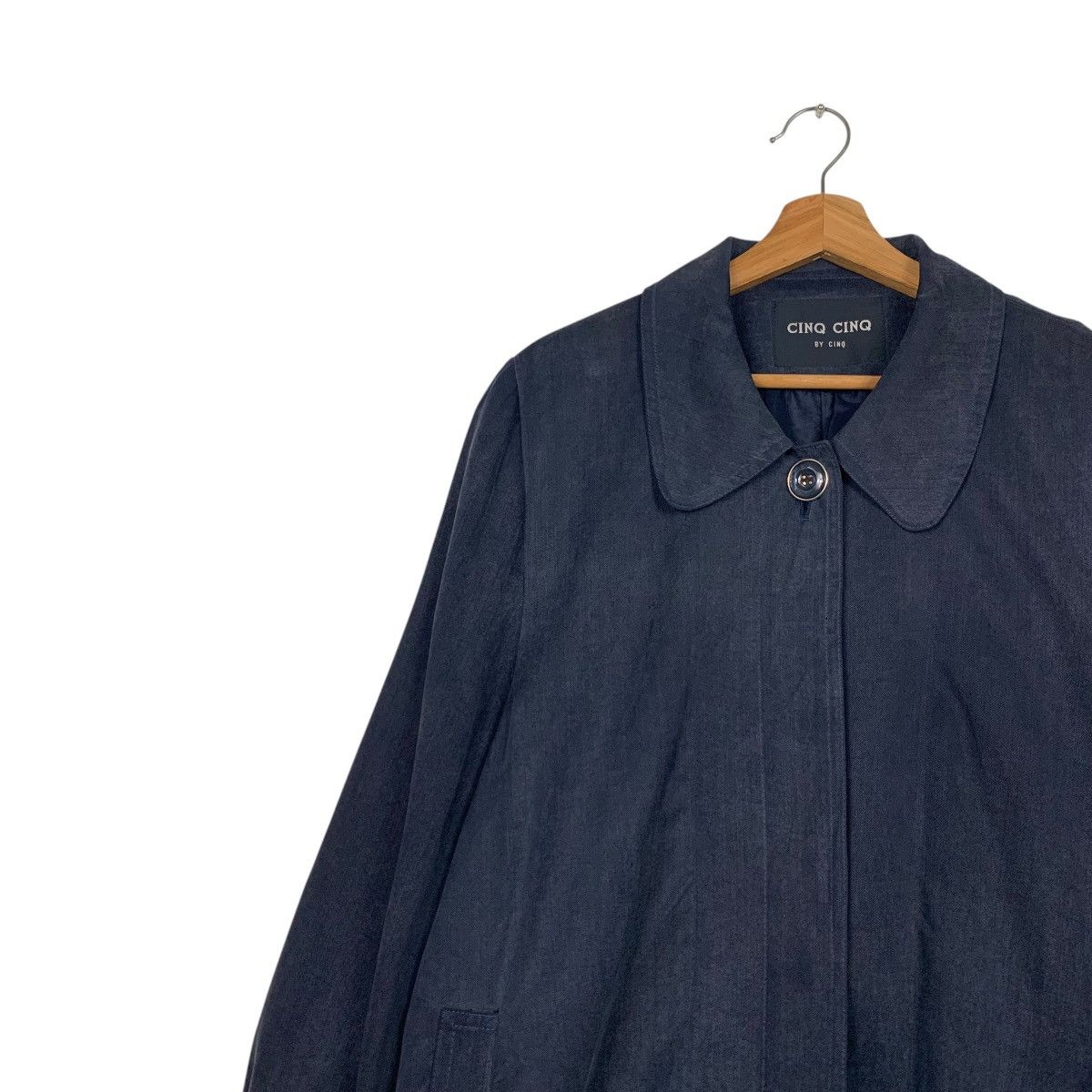 Japanese Brand CINQ CINQ By CINQ Tencel Overcoat Long Coat Jacket #2171-C96 Size M / US 6-8 / IT 42-44 - 7 Thumbnail
