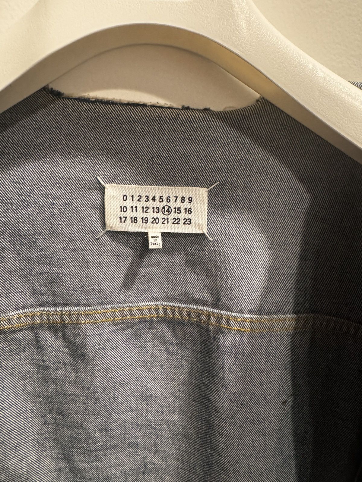 Maison Margiela Maison Margiela Collarless Denim Jacket Sz: 56 Size US XL / EU 56 / 4 - 9 Thumbnail