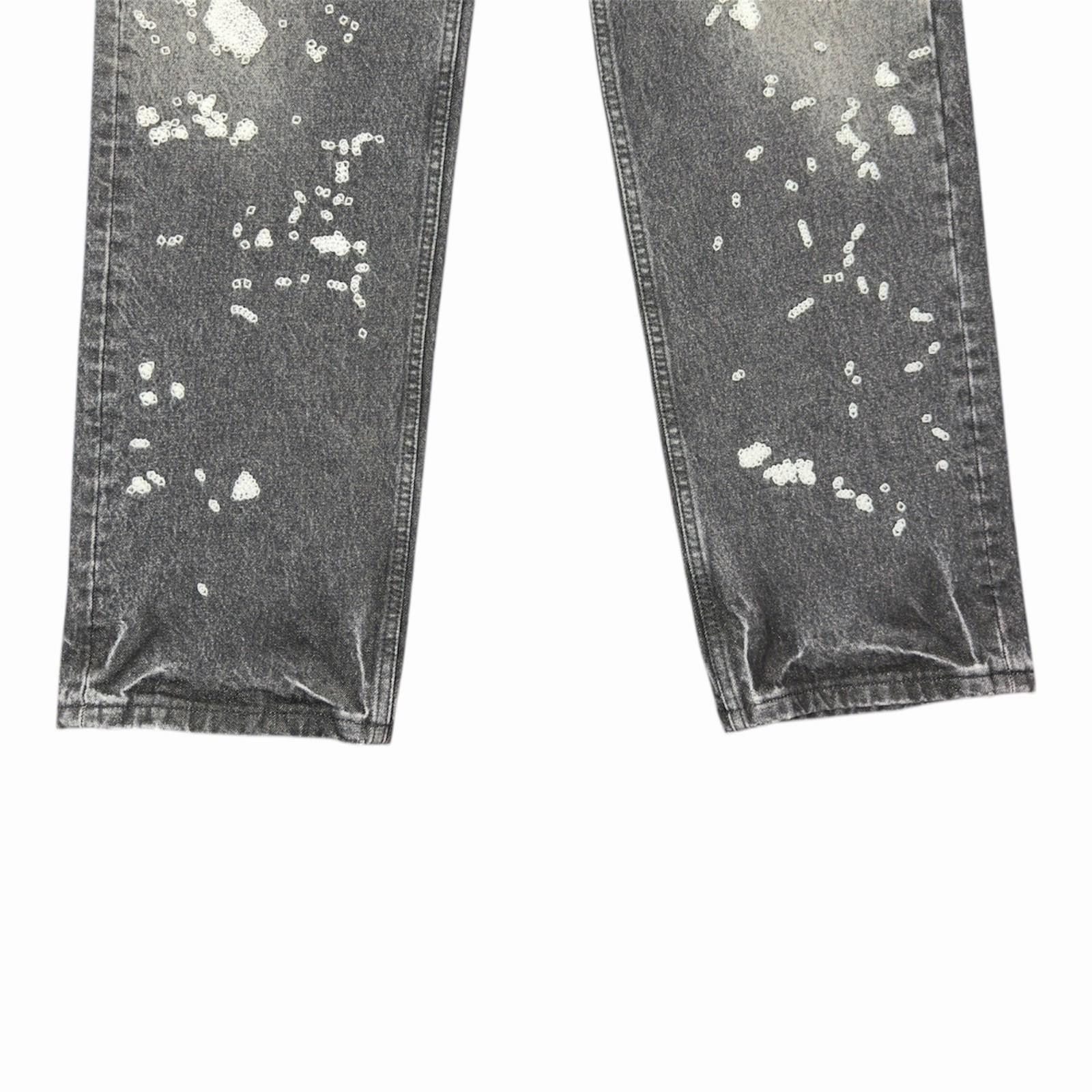 Fugazi Fugazi Paint Splatter Jeans Black Distressed Denim 32 x 30.5 Size US 32 / EU 48 - 8 Thumbnail