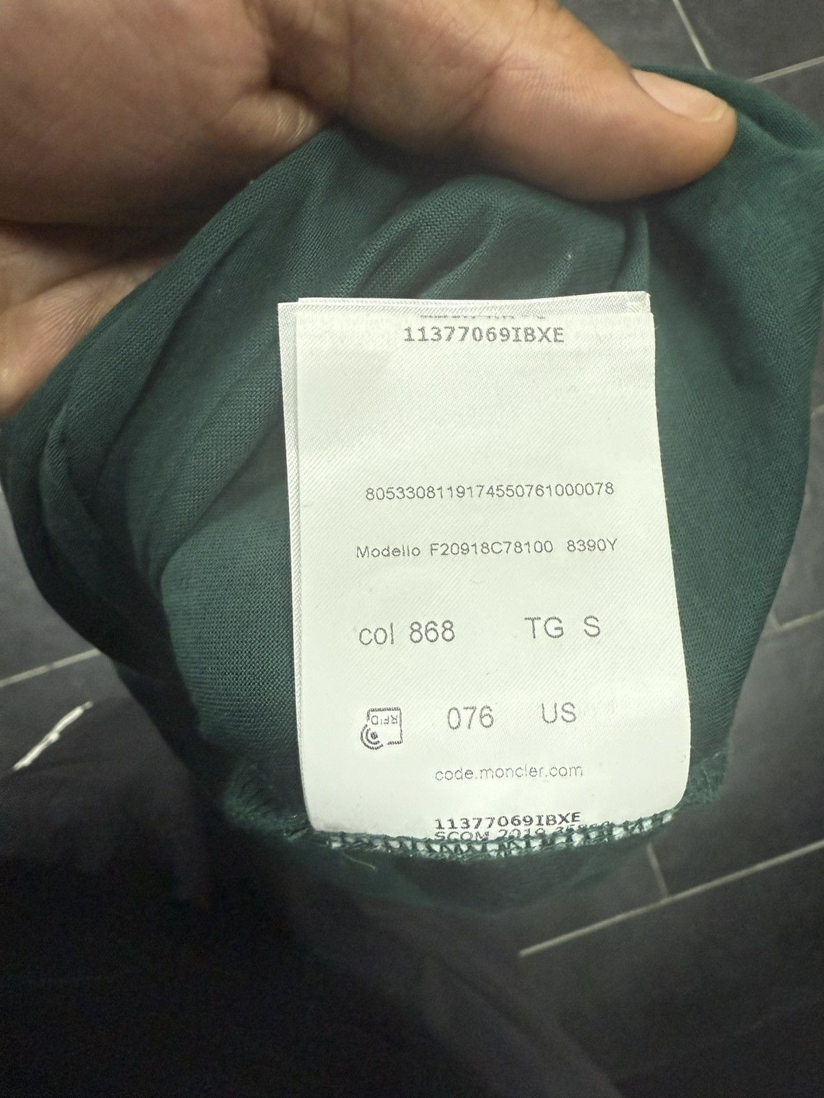 Moncler Moncler green Logo short sleeve t-shirt Size US S / EU 44-46 / 1 - 6 Thumbnail