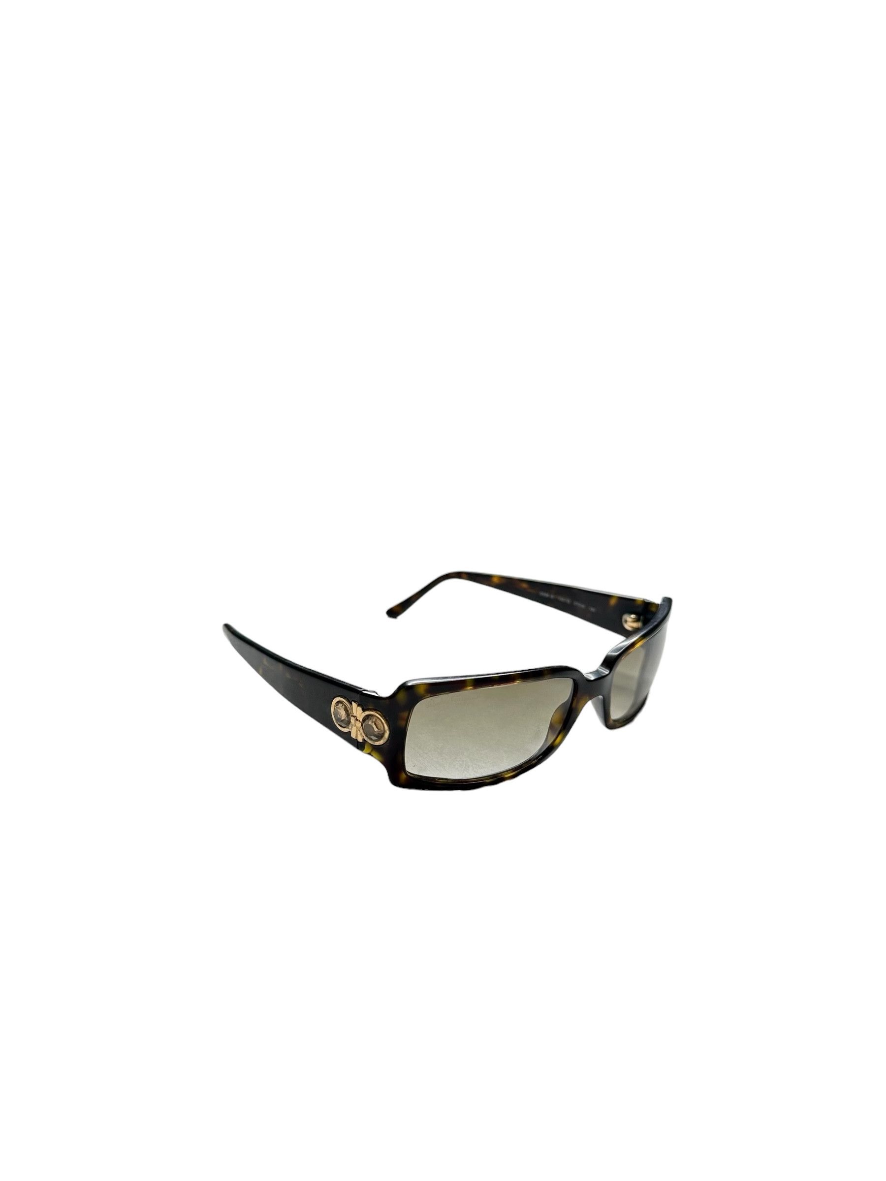 Salvatore Ferragamo Ferragamo Icon Logo Swarovski Stoned Sunglasses Size ONE SIZE - 2 Thumbnail