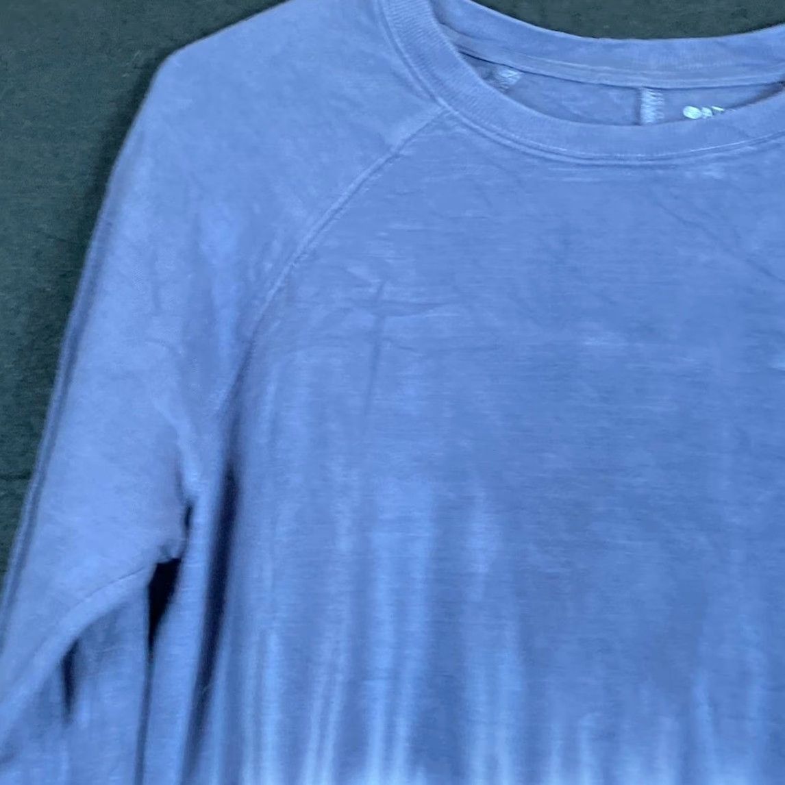 Athleta Athleta Womens Sweatshirt Purple Ombre Crew Neck Pullover Cotton Blend XS Size XS / US 0-2 / IT 36-38 - 4 Thumbnail