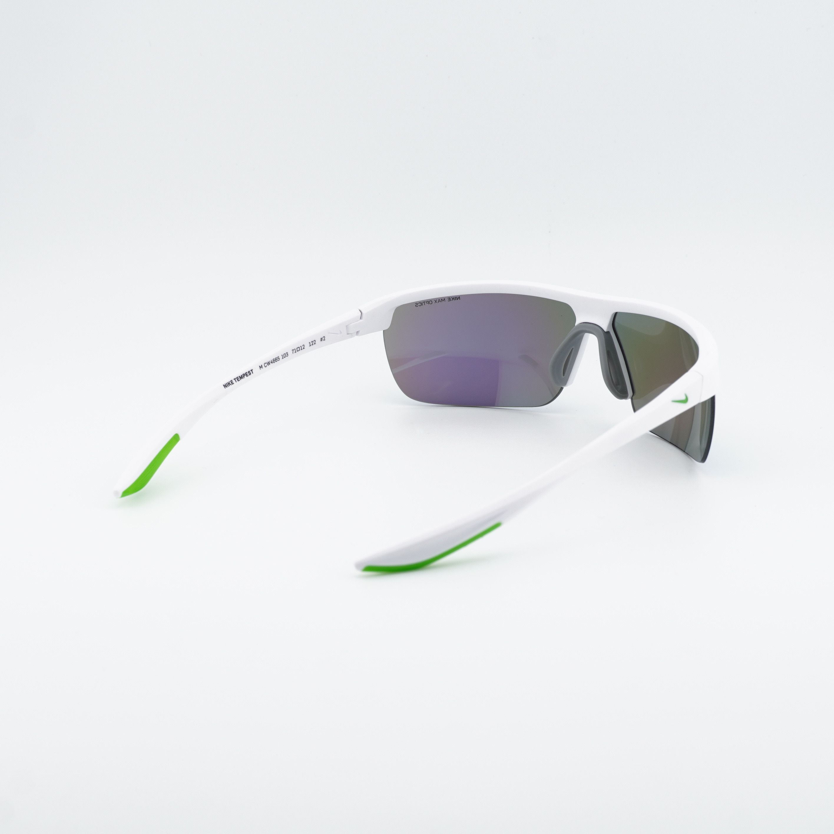 Nike NIKE TEMPEST M CW4665 103 Sunglasses White Rectangle Frame Size ONE SIZE - 3 Thumbnail