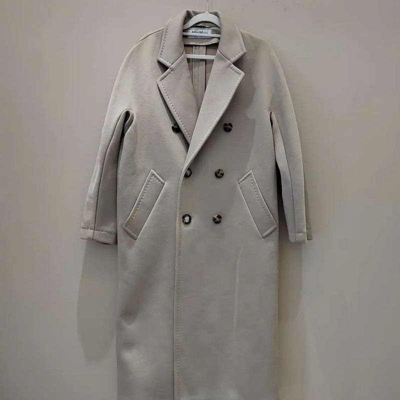 Max Mara MaxMara Light Gray Womens Overcoat 0089 Size ONE SIZE - 1 Thumbnail