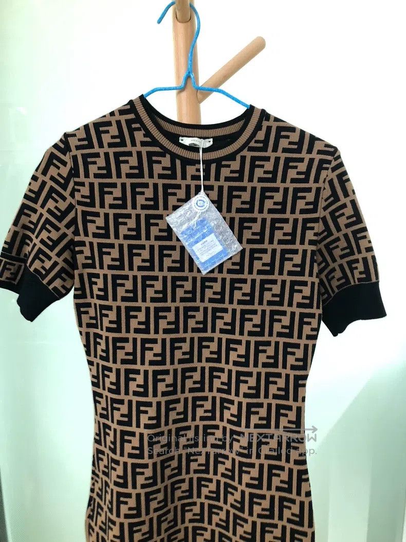 Fendi Fendi All-Print Dress Size XS / US 0-2 / IT 36-38 - 6 Thumbnail