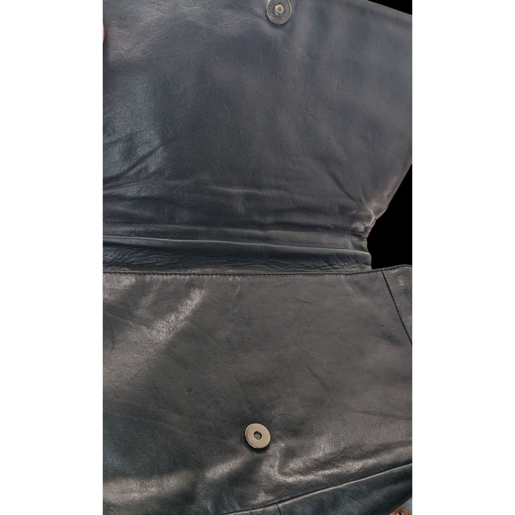 Zara Zara Black Faux Leather Shoulder Bag With Mirrored Accents & Size ONE SIZE - 5 Thumbnail