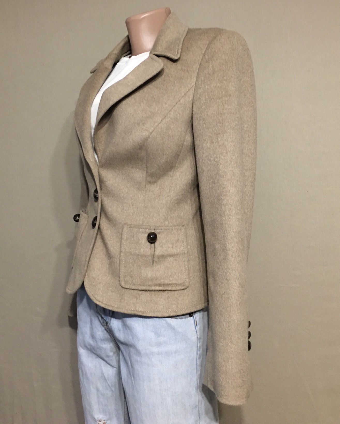 Escada ESCADA Angora Camel Wool Rare Jacket Blazer Size EU 36 Size XS / US 0-2 / IT 36-38 - 4 Thumbnail