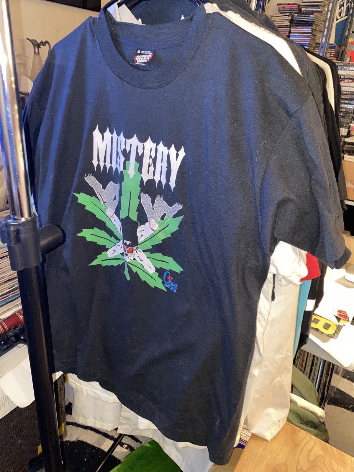 Band Tees × Vintage 90’s MISTERY ROLLIN WIT THA FUNK GANGSTA HIP-HOP RAP T-SHIRT Size US XL / EU 56 / 4 - 1 Thumbnail