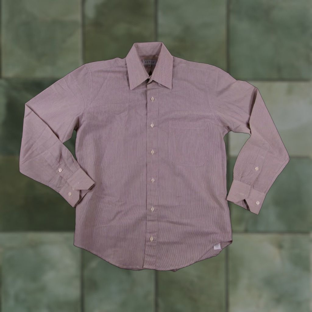 Vintage Ketch Shirt Men 14 Tan Striped Button Up Classic Preppy Office Cutaway Vintage Brown Size US S / EU 44-46 / 1 - 1 Thumbnail