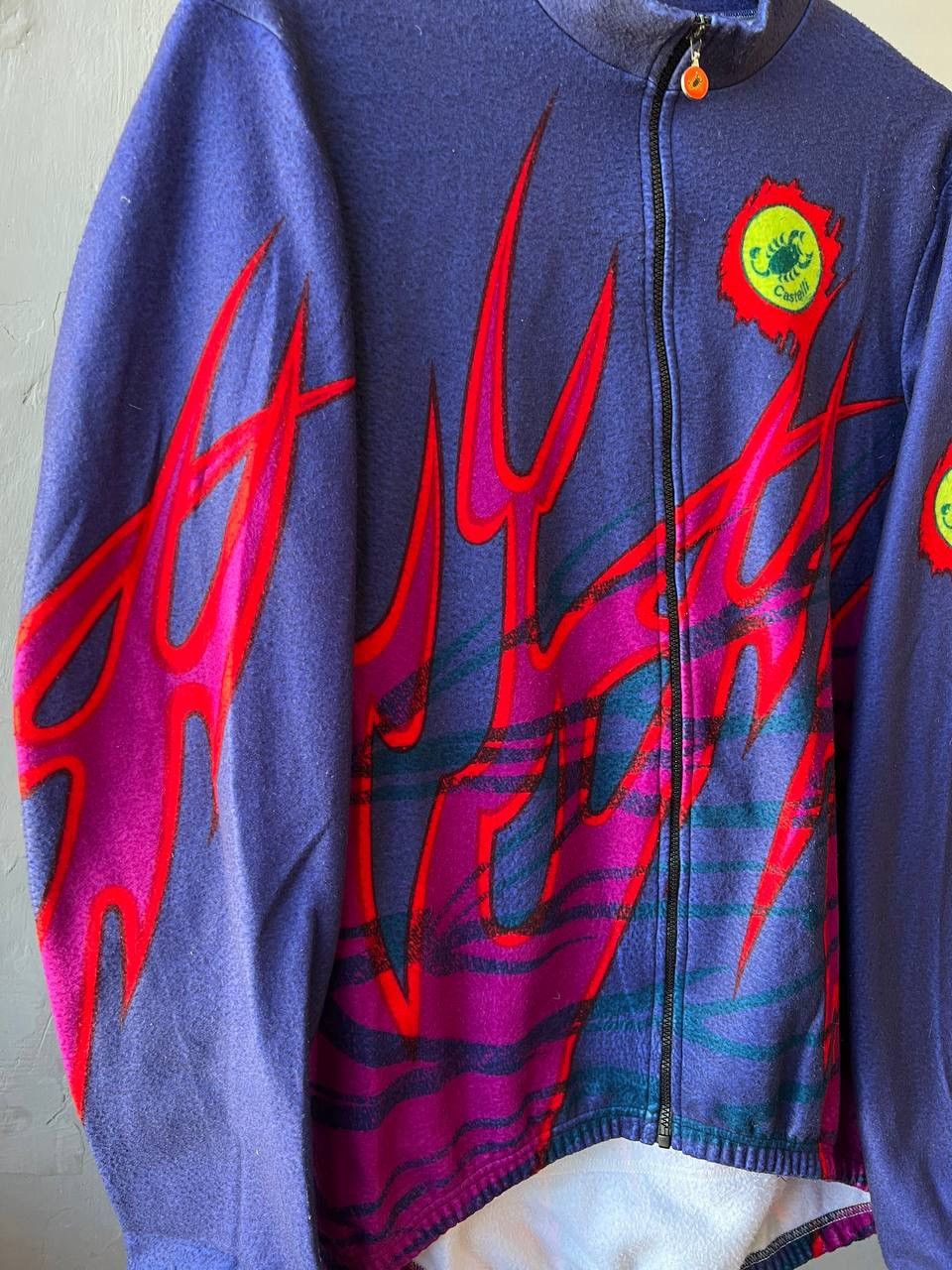 Vintage 1970 RARE CASTELLI LIMITED ART “FIRE” BIKE CYCLING JACKET XL Size US XL / EU 56 / 4 - 3 Thumbnail