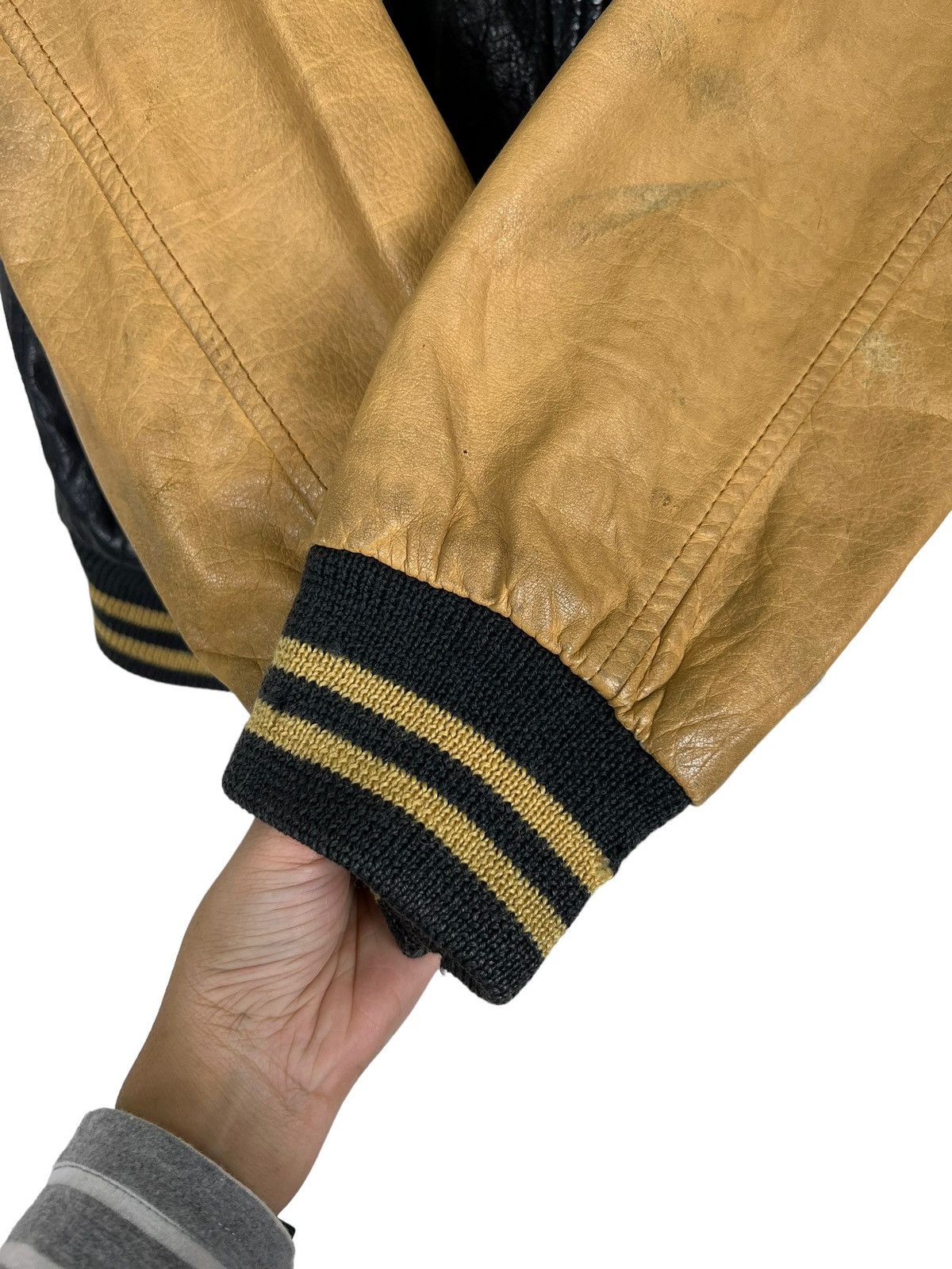 Japanese Brand 🔥 VINTAGE 1950s LEATHER STADIUM JACKET Size US M / EU 48-50 / 2 - 12 Thumbnail