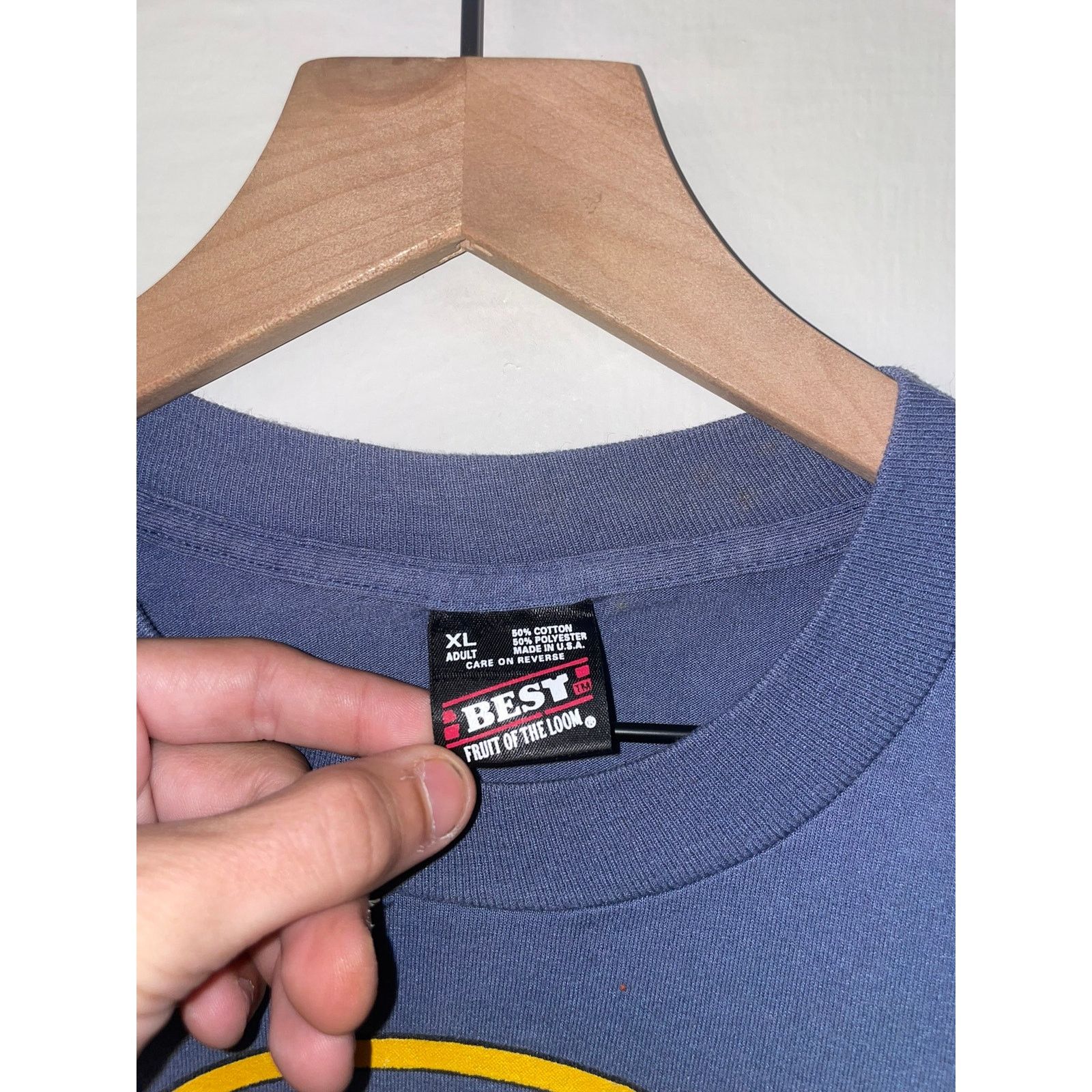 Fruit Of The Loom Vintage Boy Scouts Shirt BSA The Eagle Blue Tee 90s VTG XL Size US XL / EU 56 / 4 - 6 Thumbnail
