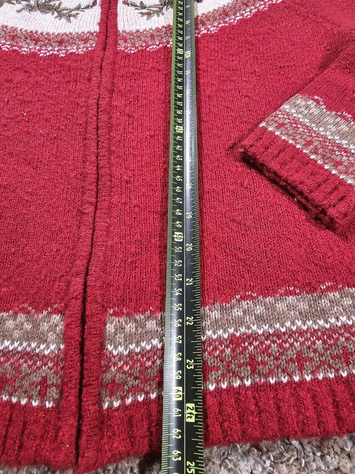 Croft & Barrow Croft Barrow Petite PM Sweater Winter Fair Pine Isle FullZip Size M / US 6-8 / IT 42-44 - 4 Thumbnail