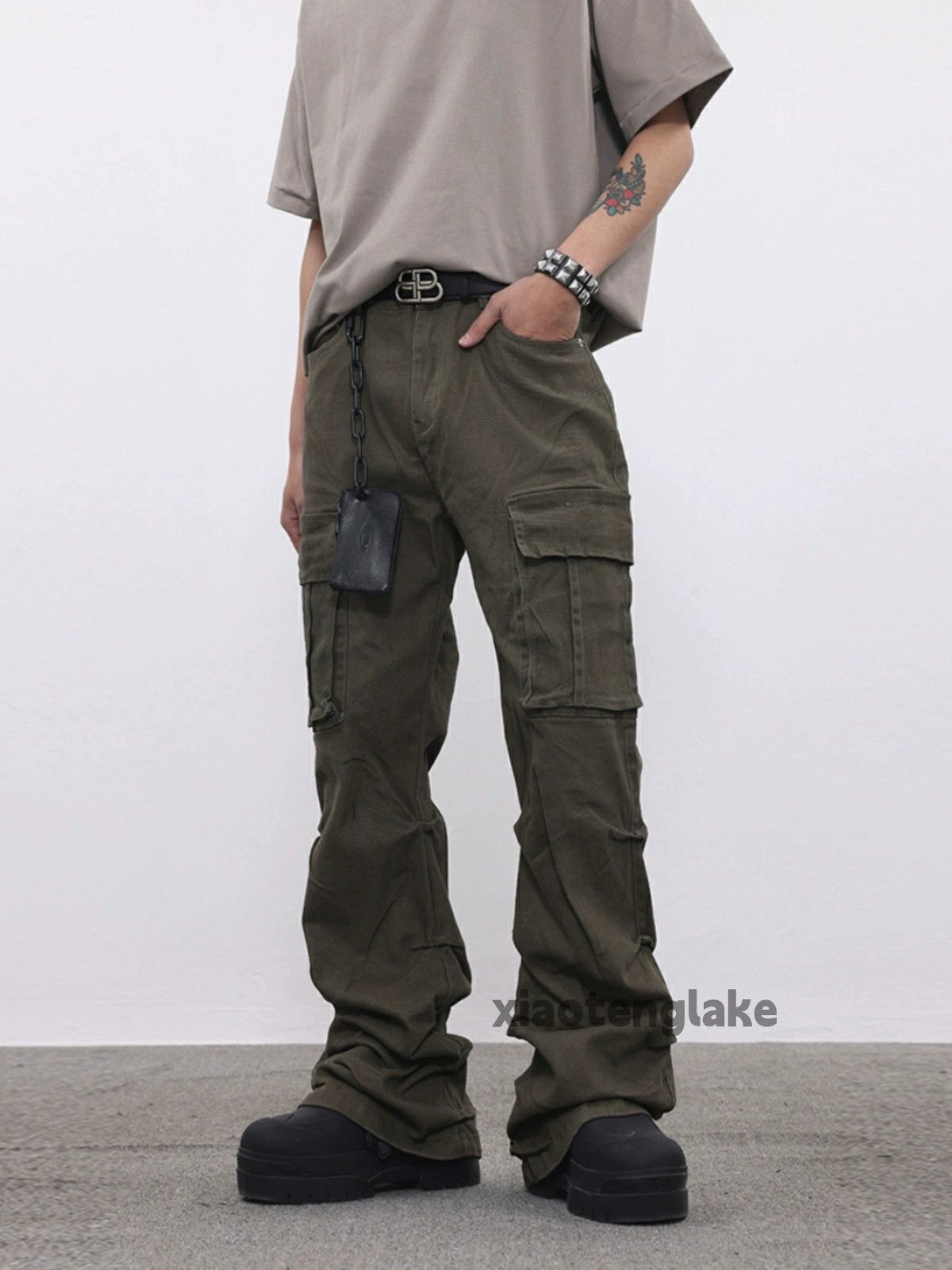 Designer × Vintage utility military pleated outdoor punk grunge cargo pants Size US 32 / EU 48 - 4 Thumbnail
