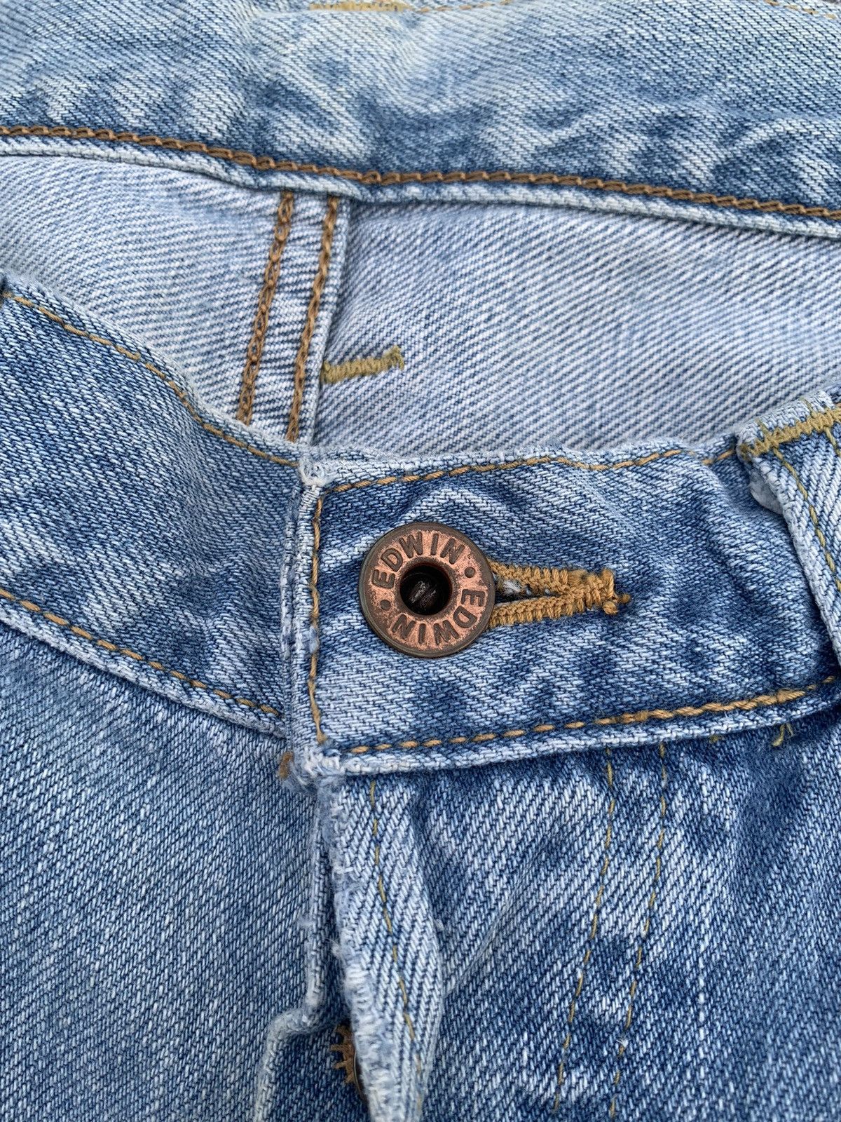 Kapital VINTAGE EDWIN 505X SELVEDGE FADED BAGGY DISTRESSED DENIM Size US 32 / EU 48 - 14 Thumbnail