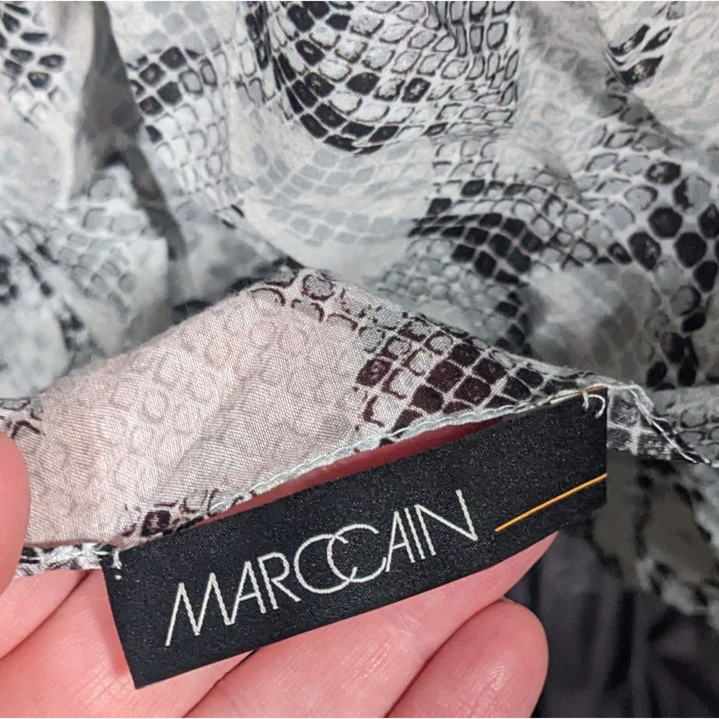 Other Marc Cain Sports Grey And Pink Snake Print Scarf Size ONE SIZE - 8 Thumbnail