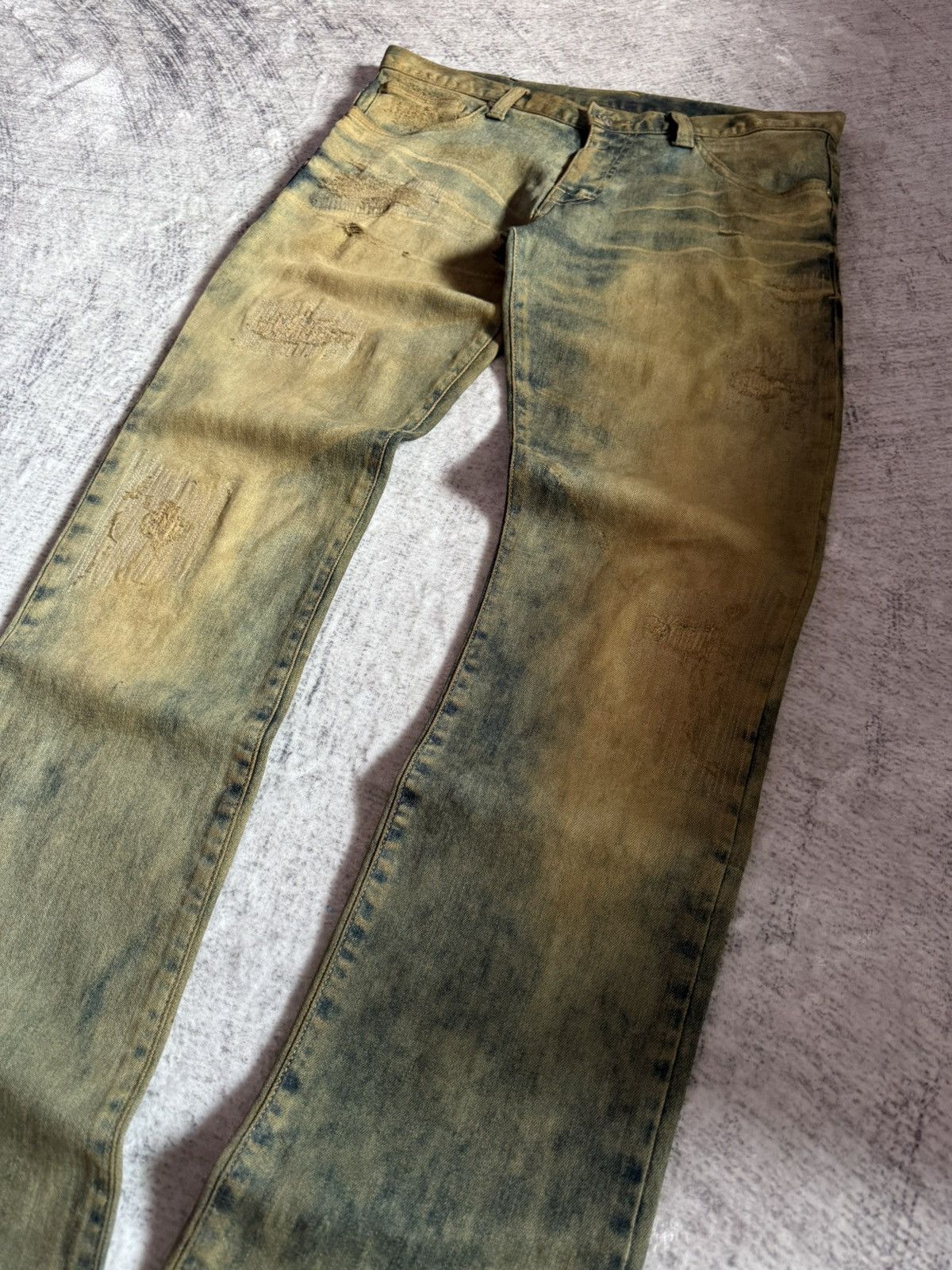 Tornado Mart Tornado Mart Mud Wash Repaired Details Flared Jeans Size US 32 / EU 48 - 4 Thumbnail