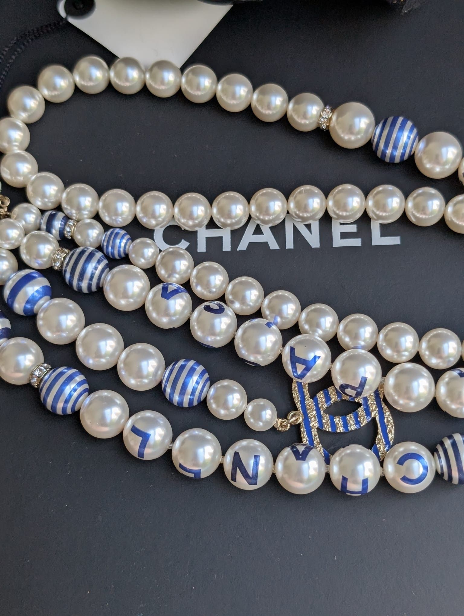 Chanel Chanel CC P19C La Pausa Pearl Logo GHW necklace belt tag Size ONE SIZE - 5 Thumbnail