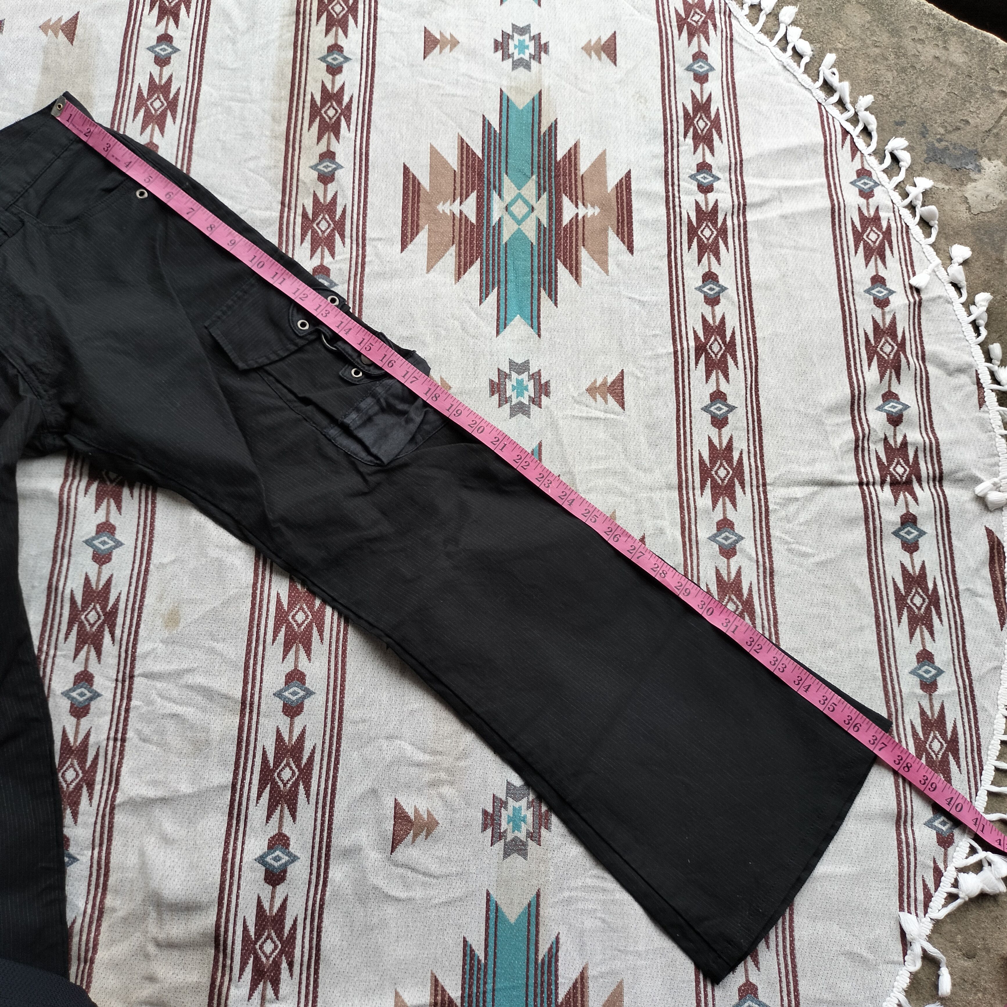 Tornado Mart Difference japan black flare cargo pants Size US 31 - 15 Thumbnail