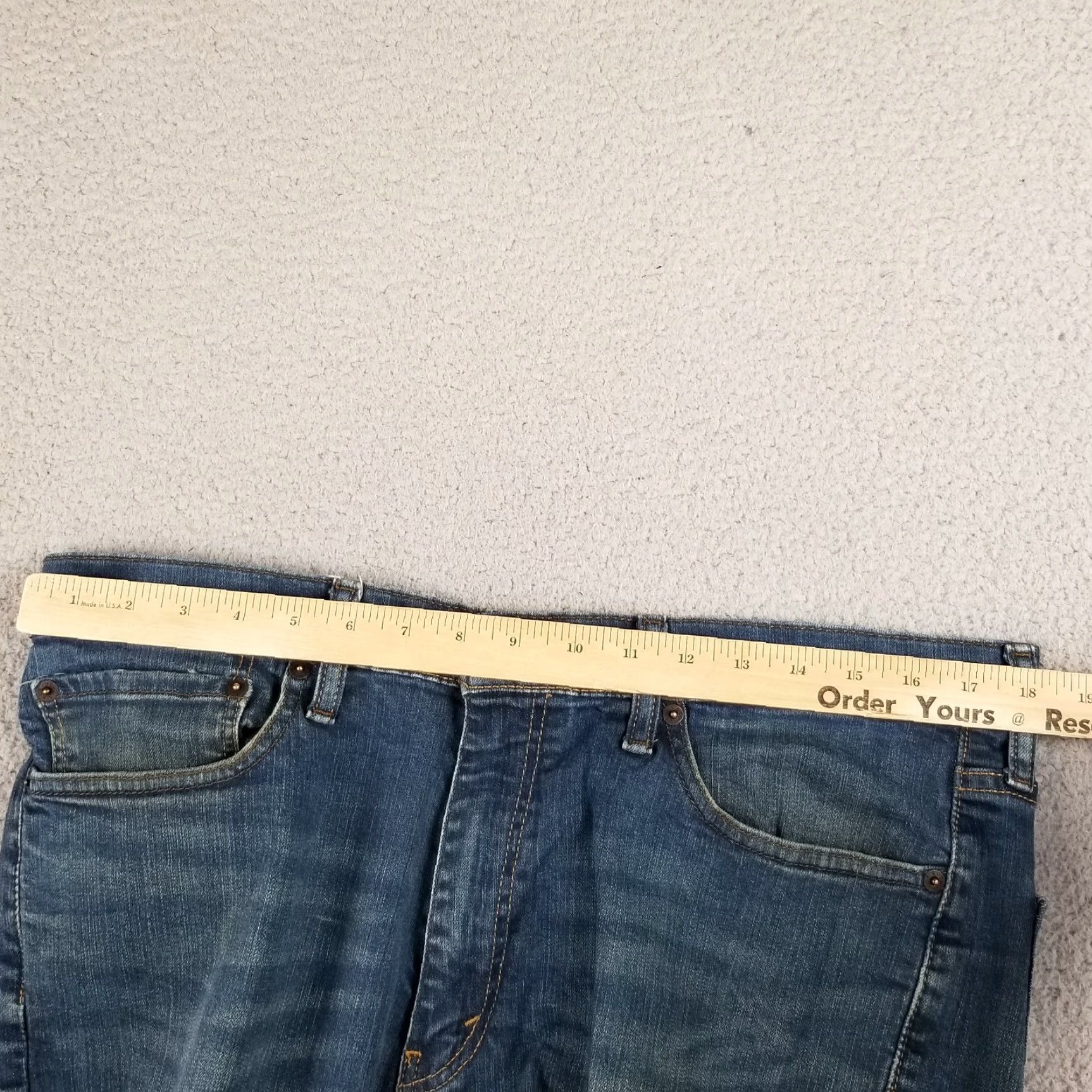 Levi's Levi's 541 Athletic Fit Tapered Jeans Mens 36x32 Blue Denim Mid Rise Size US 36 / EU 52 - 5 Thumbnail