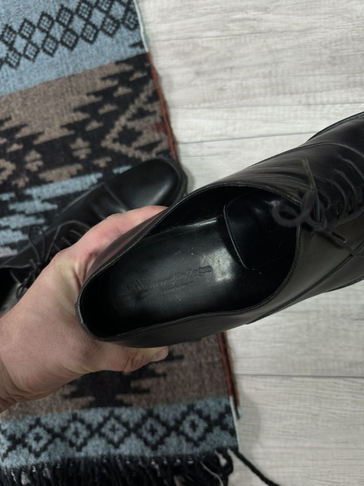Ermenegildo Zegna Ermenegildo Zegna Mens Oxford Derby Shoes Size 9.5 Leather Size US 9.5 / EU 42-43 - 7 Thumbnail