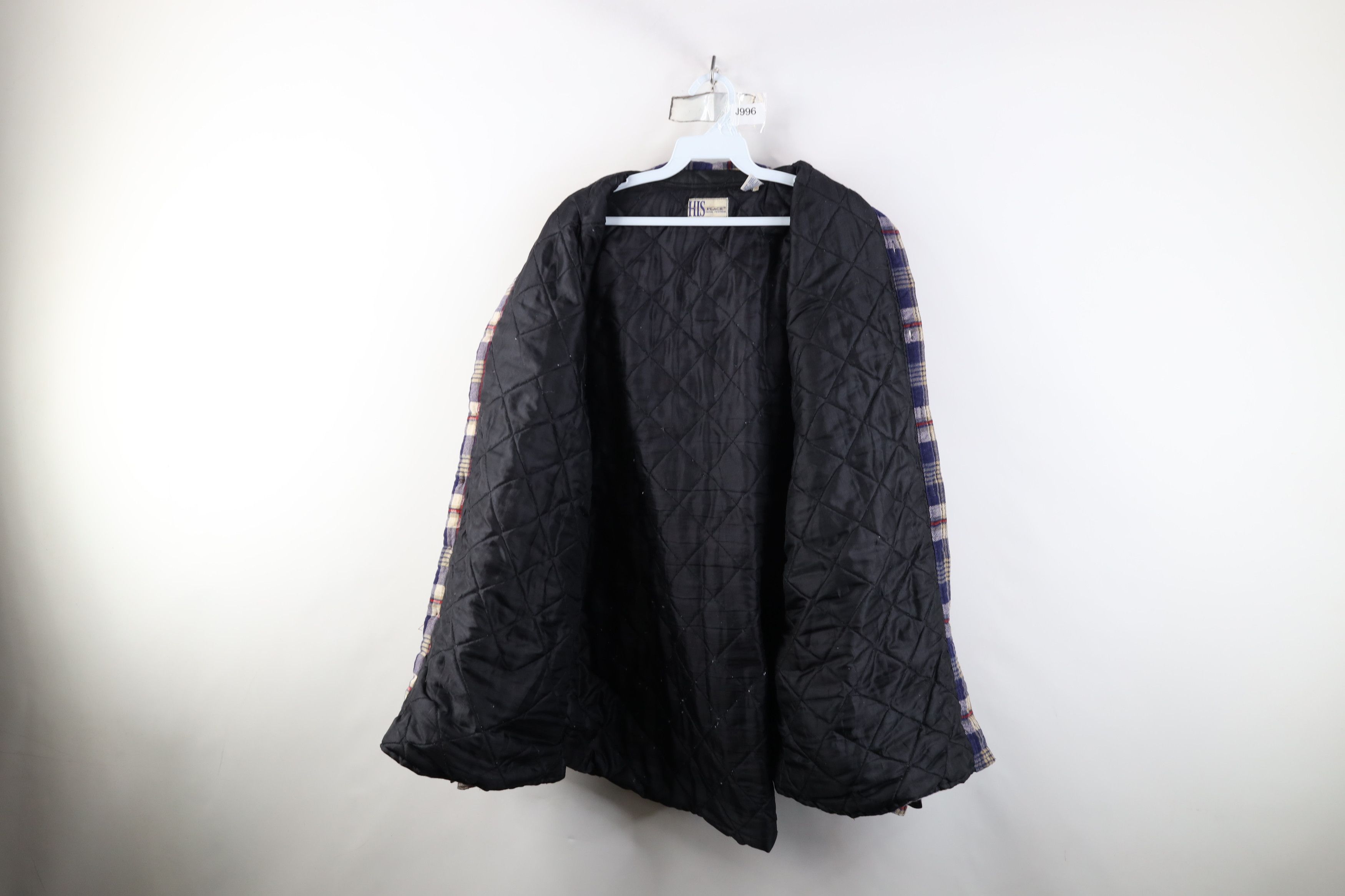Vintage Vintage 90s Streetwear Quilted Flannel Button Shirt Jacket Size US XL / EU 56 / 4 - 8 Thumbnail