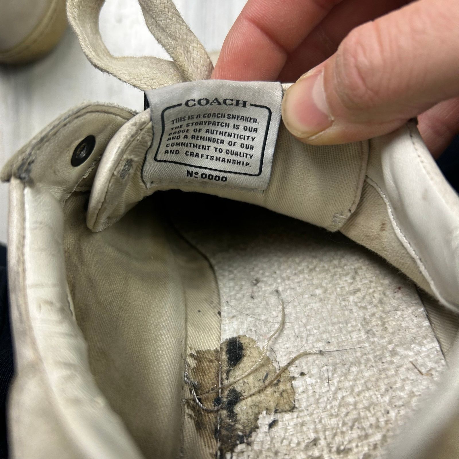 Coach Men's Coach C126 Sneakers (fg1947) White Leather Lace Up Size US 9.5 / EU 42-43 - 5 Thumbnail