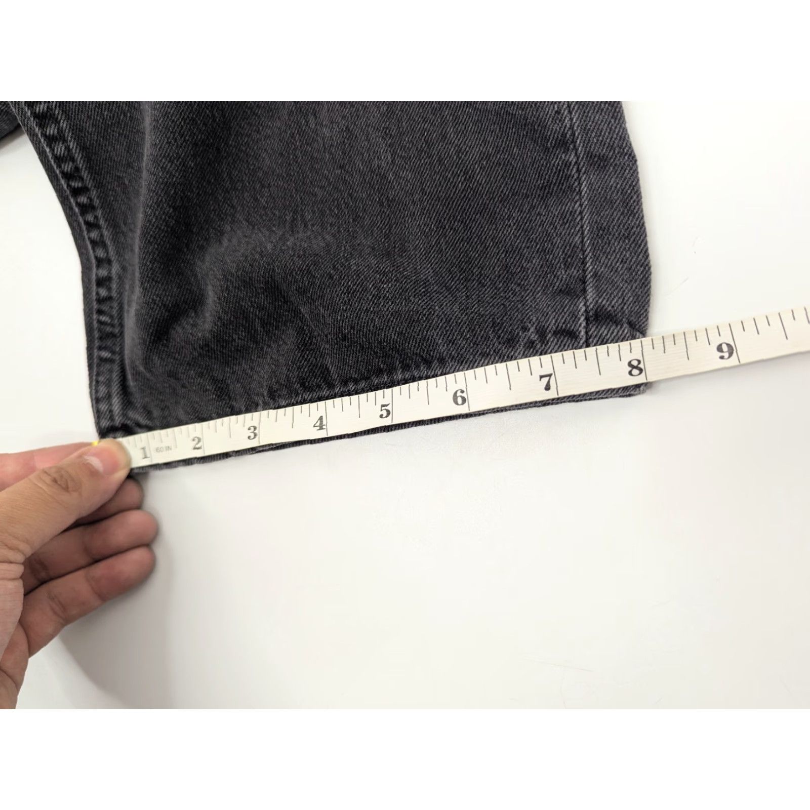 Vintage KARVE Women's Regular Fit Straight Black Stone Jeans Size Small Organic Cotton Denim 5-Pocket Design Slim Size 28" / US 6 / IT 42 - 7 Thumbnail