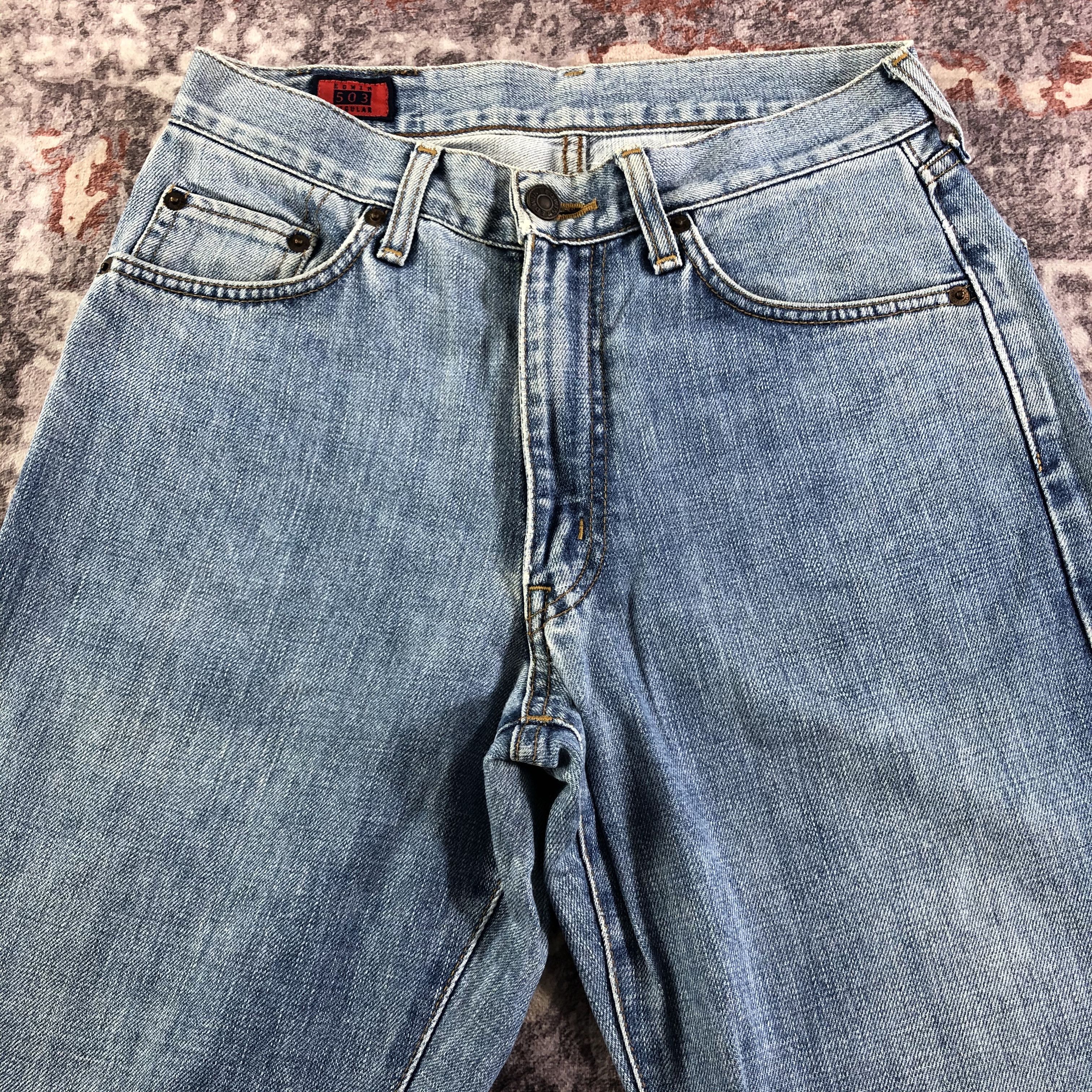 Edwin × Vintage Vintage Blue Wash Edwin 503 Jeans-JM3328 Size 29" - 3 Thumbnail