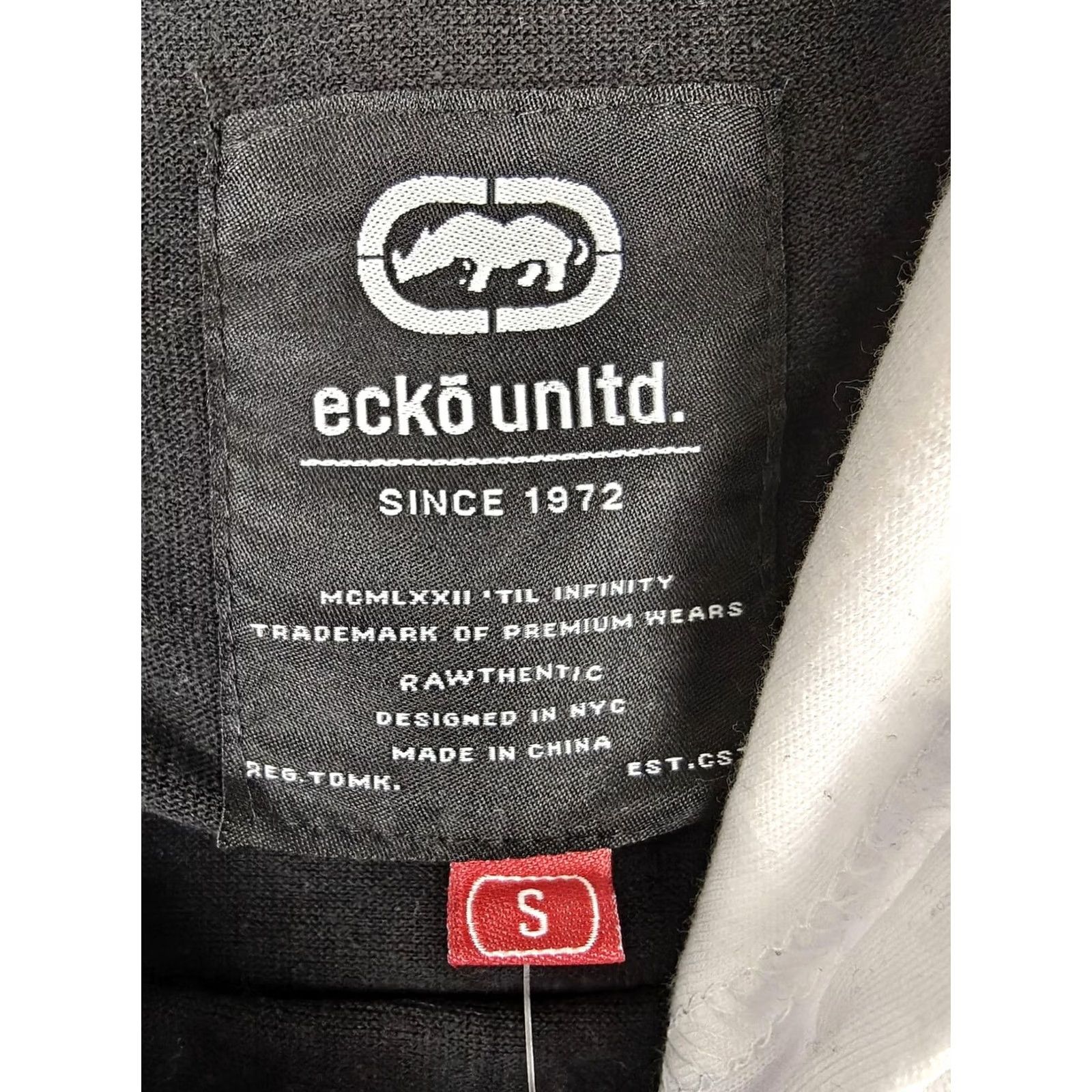 Ecko Unltd. Ecko Unltd Shirt Mens Small Black Gray Hooded World Famous Rhino Logo Graphic Size US S / EU 44-46 / 1 - 7 Thumbnail