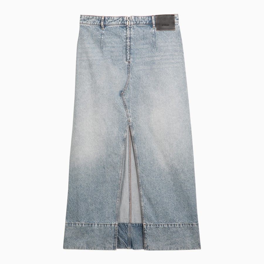 Sportmax o1d2blof1024 Denim Skirt in Light Blue Size 28" / US 6 / IT 42 - 2 Thumbnail