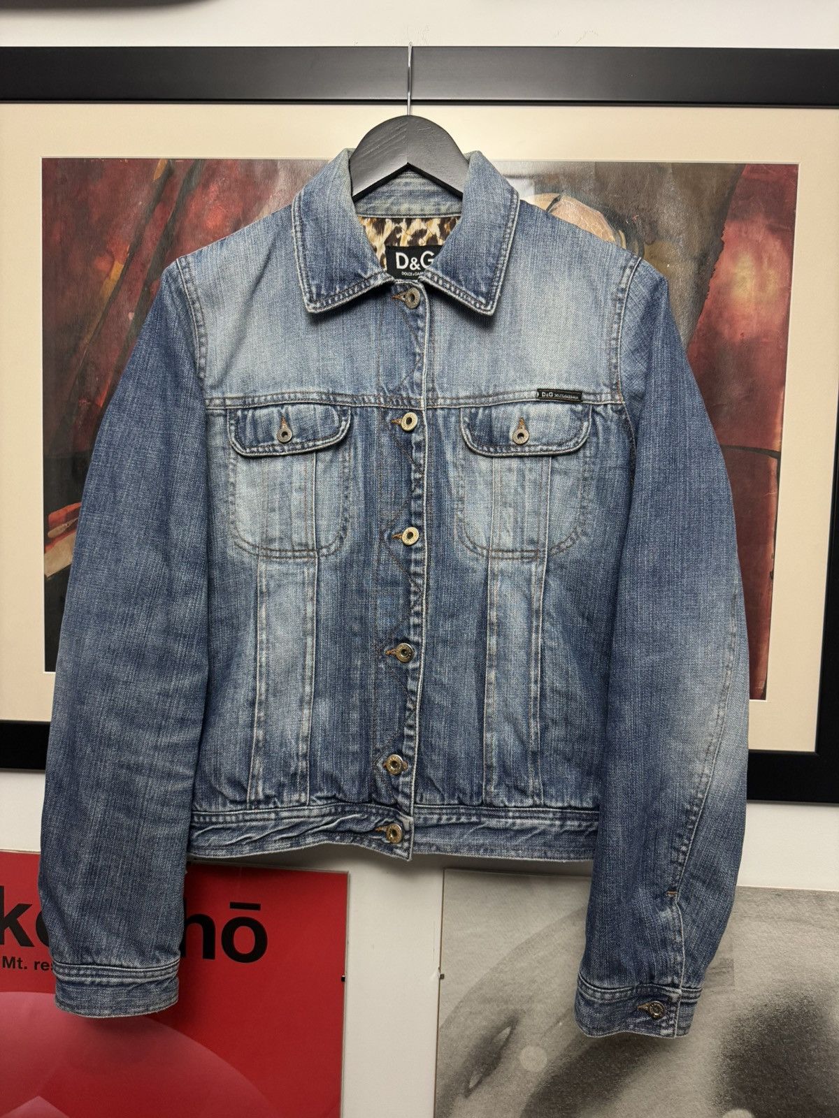 Dolce & Gabbana Vintage Y2k Dolce&Gabbana Leopard Designer Denim Jacket Rare Size M / US 6-8 / IT 42-44 - 2 Thumbnail