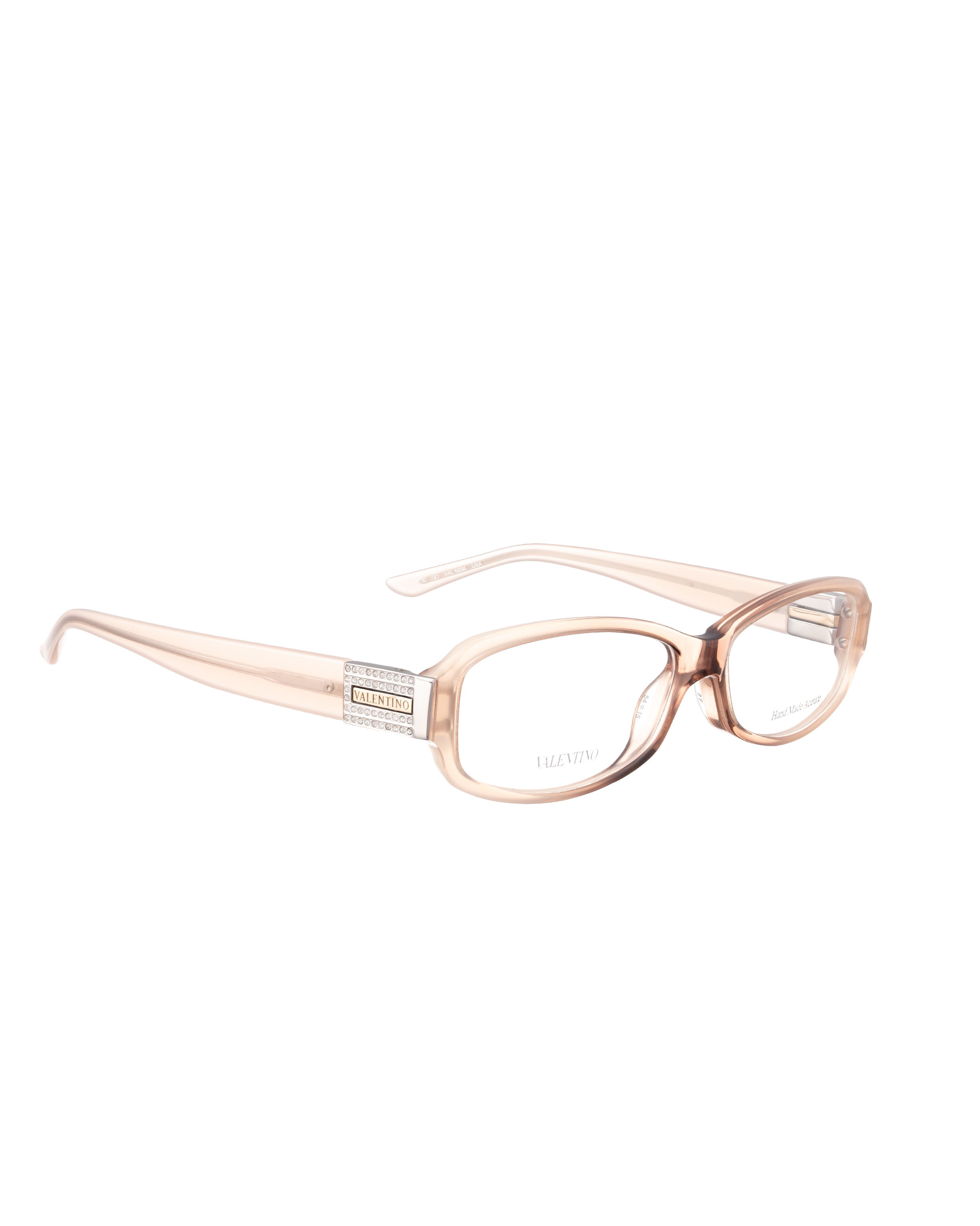 Valentino Valentino 00s PinkBeige Transparent Plastic Glasses & Gems Size ONE SIZE - 2 Thumbnail