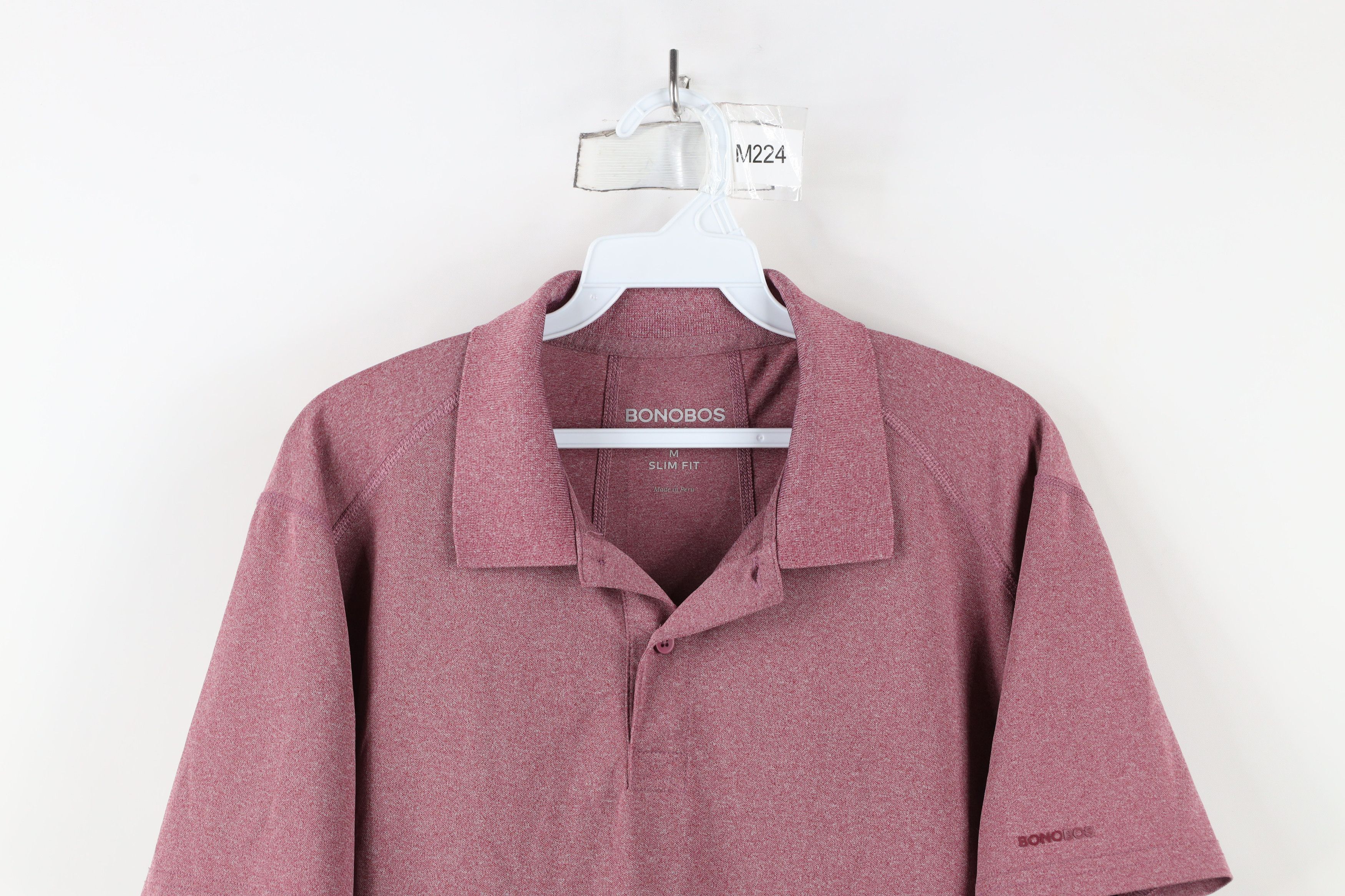 Bonobos × Vintage Bonobos Golf Spell Out Knit Collared Polo Shirt Heather Red Size US M / EU 48-50 / 2 - 2 Thumbnail