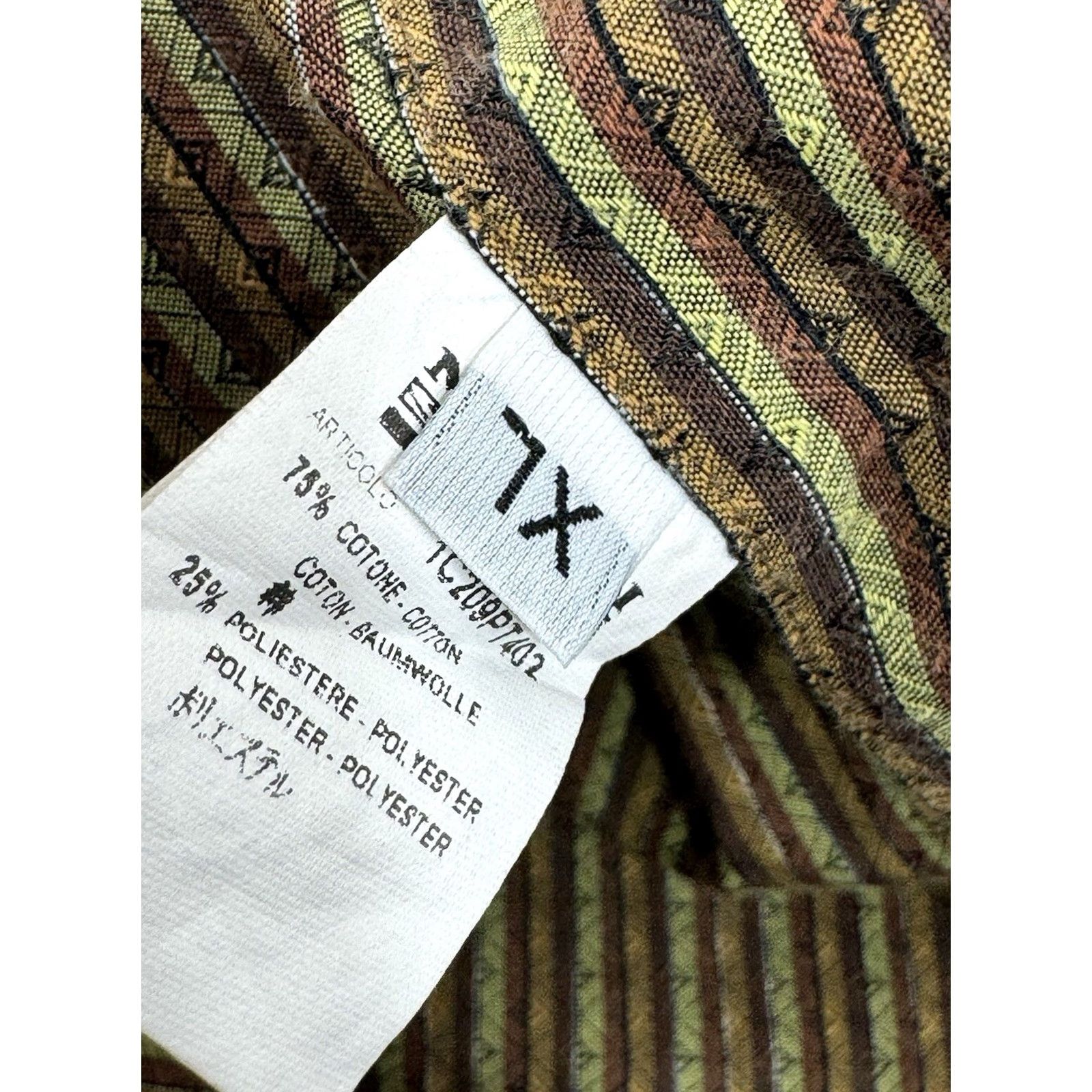 Missoni MISSONI SPORT Striped Embroidered Logo XL Button Shirt Men Short Sleeve Multicolor Button-Up Size US XL / EU 56 / 4 - 5 Thumbnail
