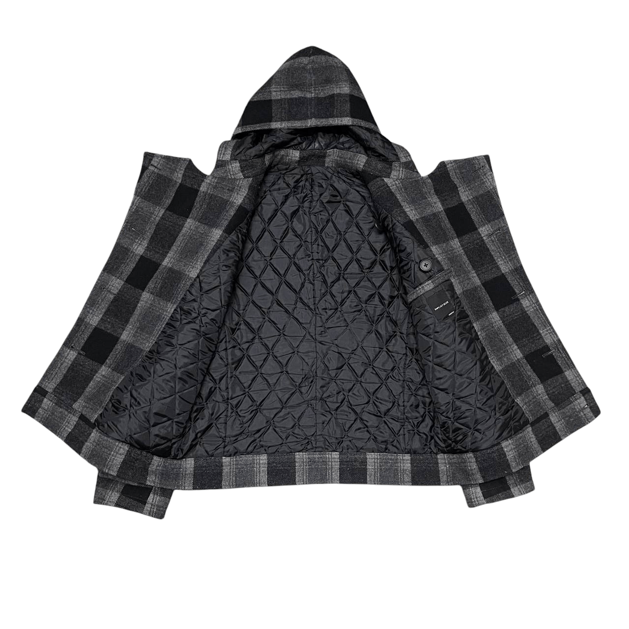 Ships Jet Blue Vintage Ships Jet Blue Wool Hooded Coat Plaid Size US M / EU 48-50 / 2 - 5 Thumbnail