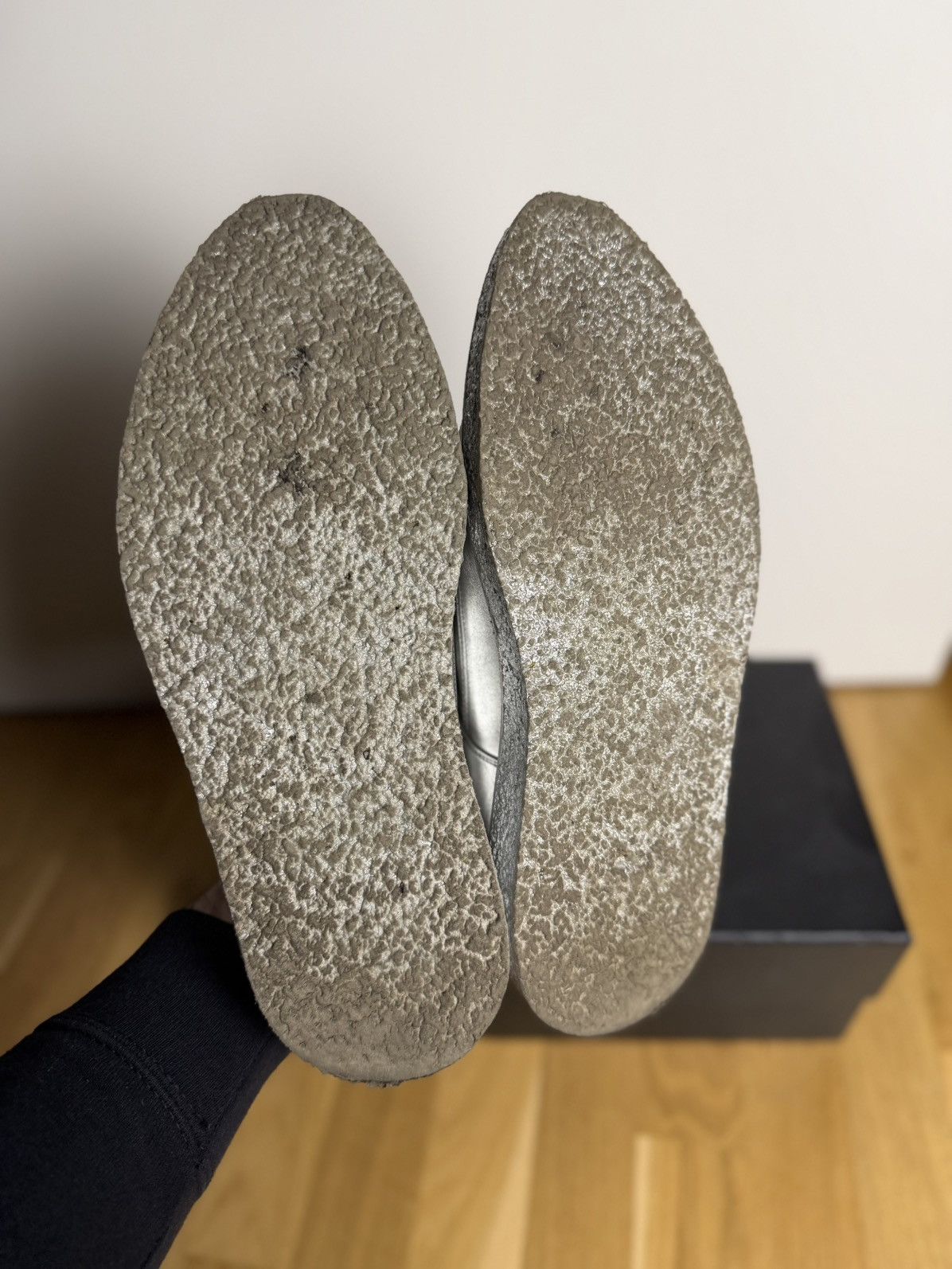 Saint Laurent Paris AW14 Hedi Slimane Silver Leather Creeper 42 Size US 9 / EU 42 - 7 Thumbnail