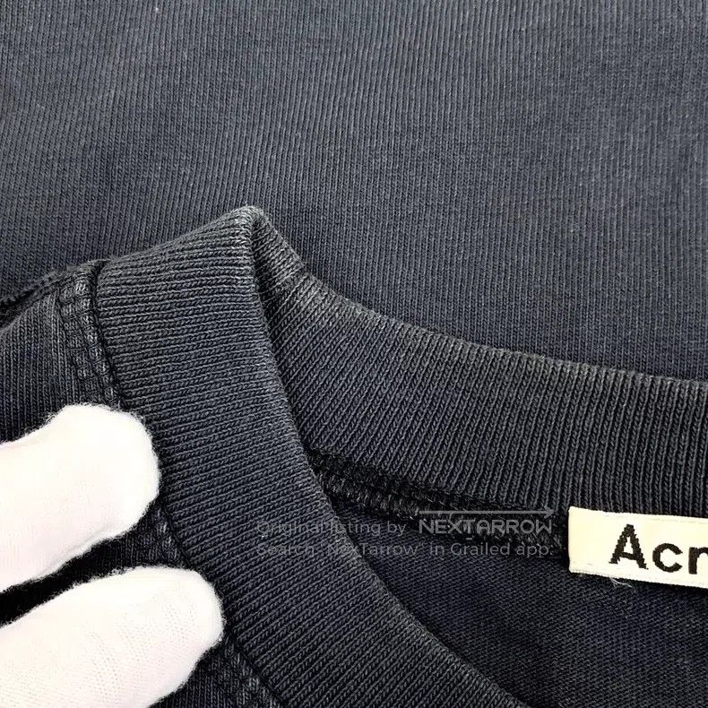 Acne Studios Acne Studios Black Gray Logo Cotton Short Sleeve T-Shirt Size XXS / US 00 / IT 34 - 8 Thumbnail