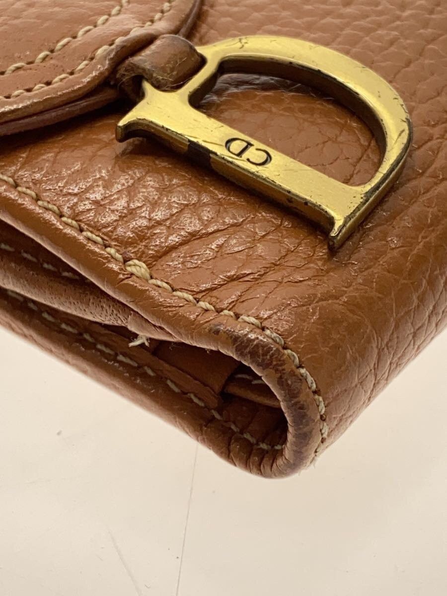Dior Dior Leather Bi-Fold Wallet Brown Size ONE SIZE - 7 Thumbnail