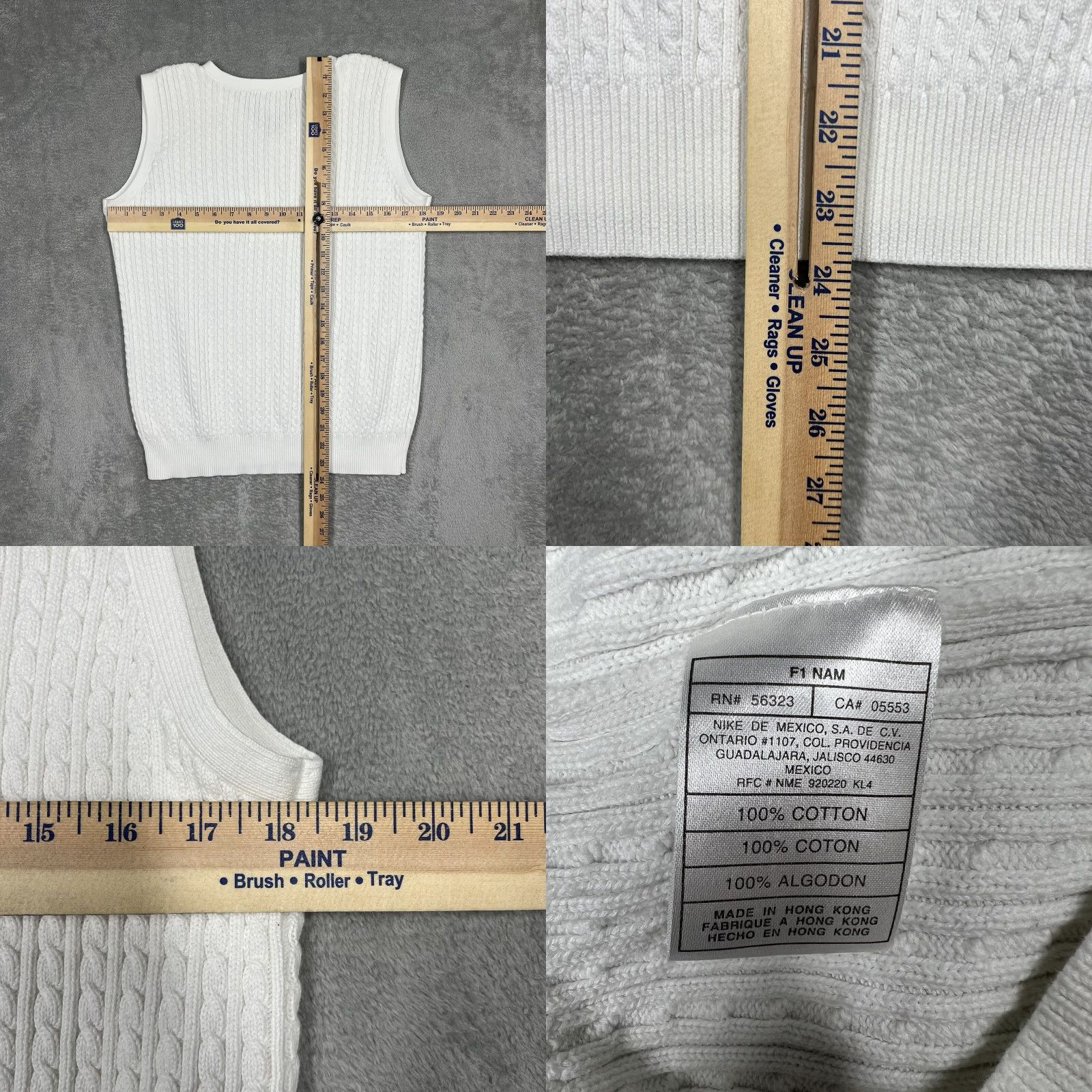 Nike Nike Women's Large Golf V-Neck Pullover Sweater Vest Sleeveless White EUC Size L / US 10 / IT 46 - 8 Thumbnail