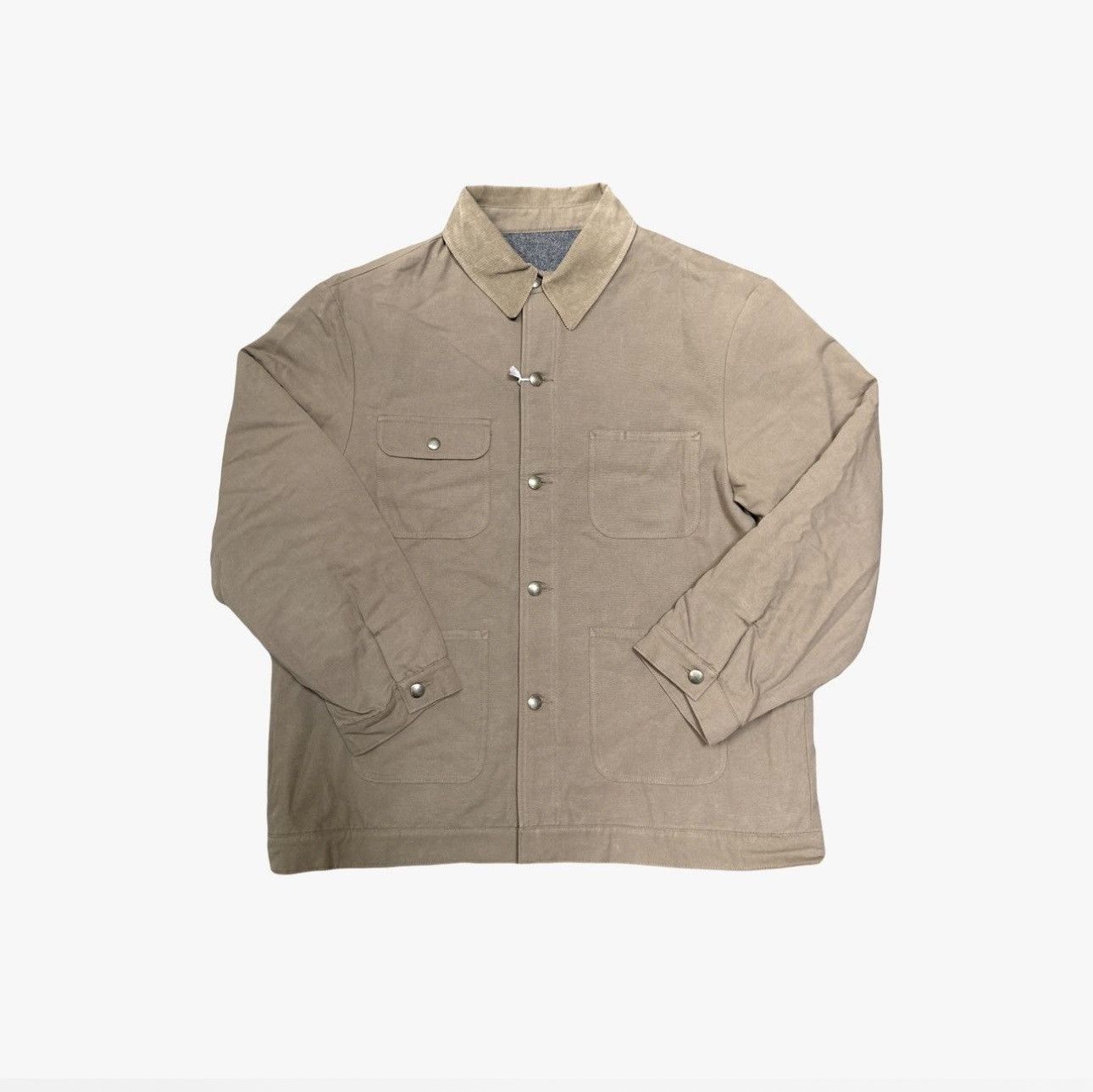 image of Kanye West x Yeezy Season 5 Sample Twill Flannel (M) in Tan, Men's (Size Medium)