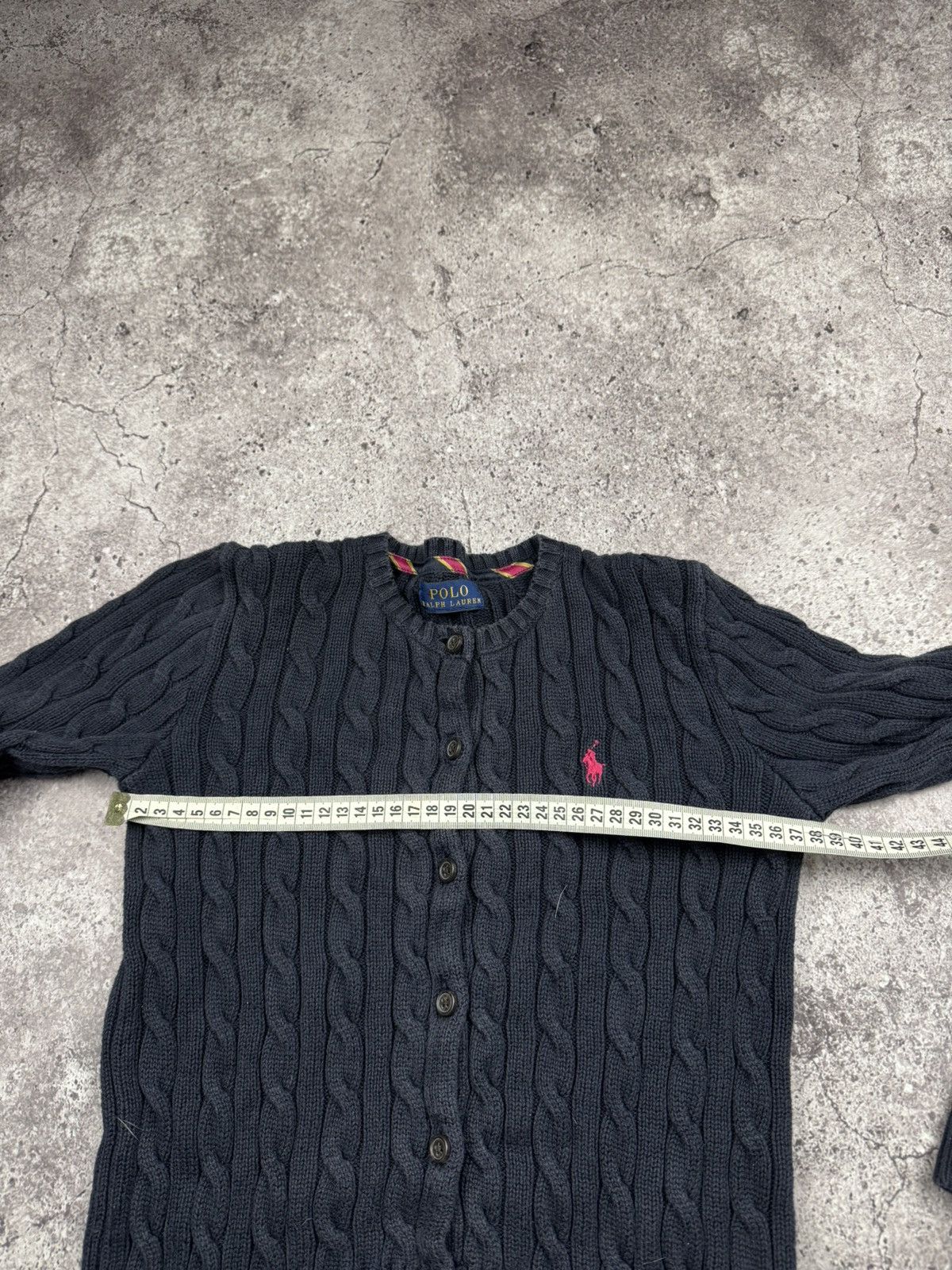 Polo Ralph Lauren Vintage Polo Ralph Lauren Navy Knitted Cardigan Sweater Y2K Size XS / US 0-2 / IT 36-38 - 3 Thumbnail