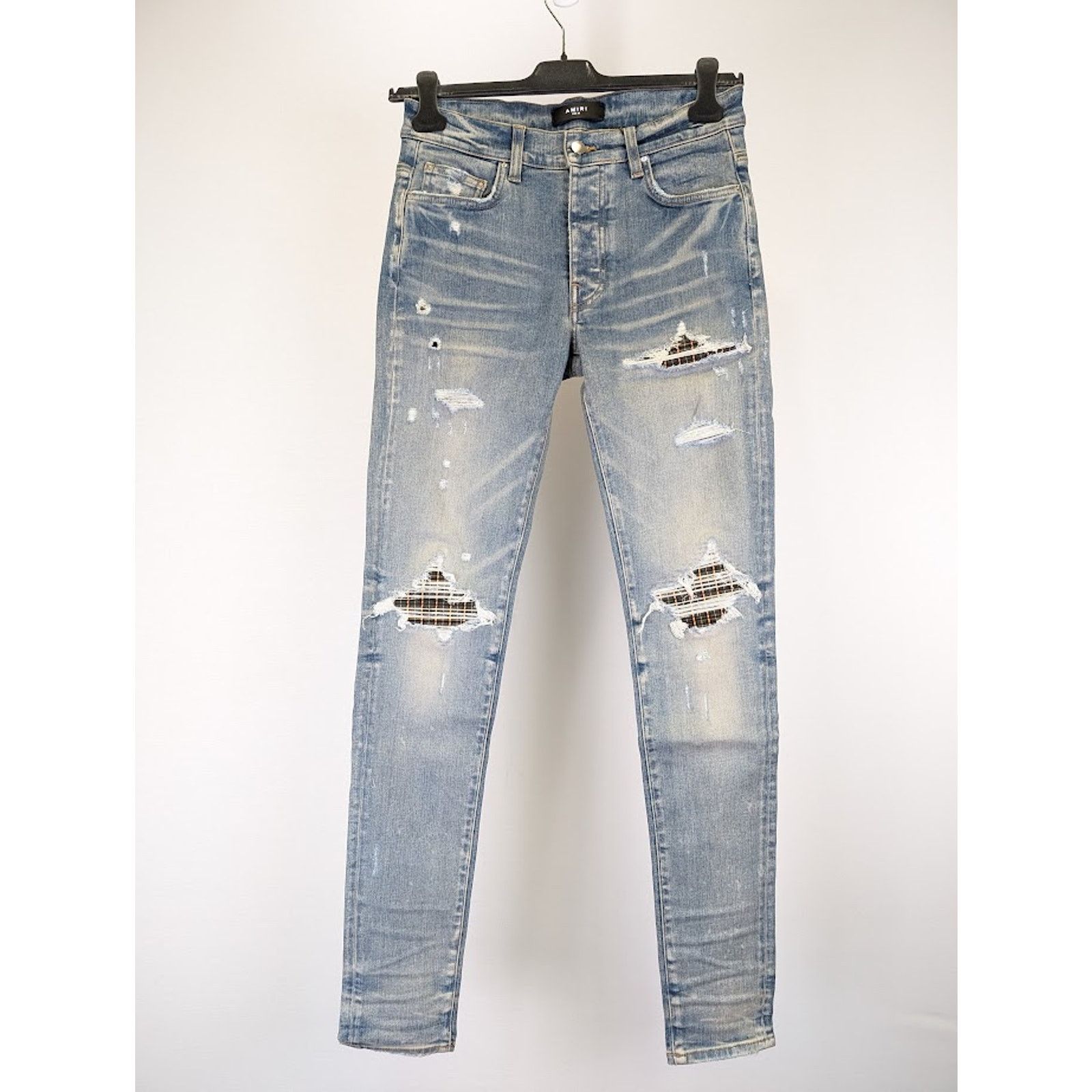Amiri o1rshd1 MX1 Neon Plaid in Clay Indigo Size US 31 - 2 Thumbnail