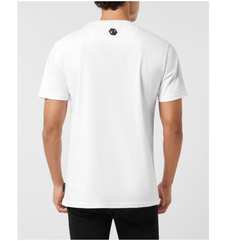 Philipp Plein Philipp Plein White Bulldog Crystal Round Neck T-Shirt 3XL Size US XXL / EU 58 / 5 - 2 Thumbnail
