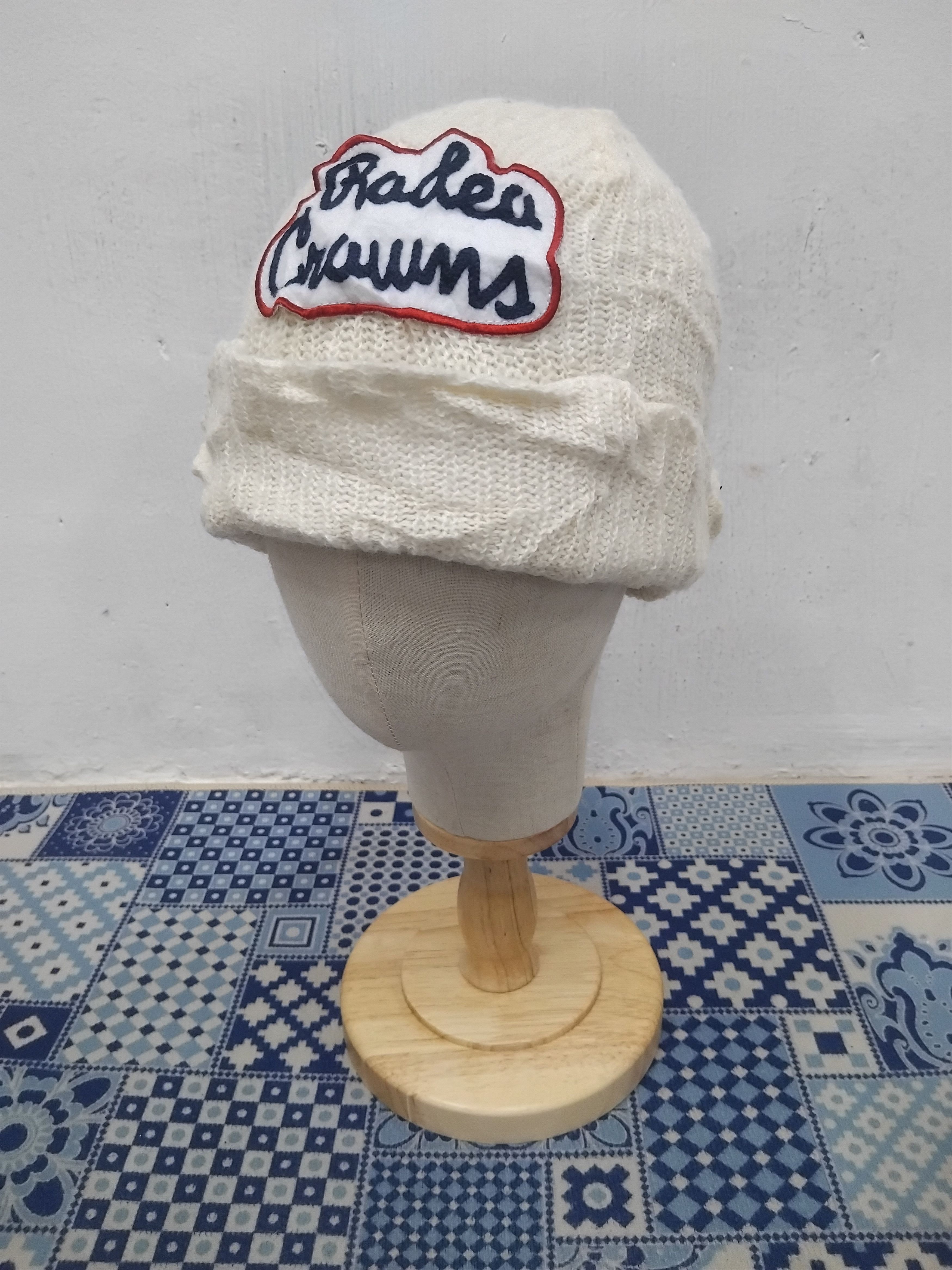 Japanese Brand Rodeo Crown cream beanie Hat Size ONE SIZE - 1 Thumbnail
