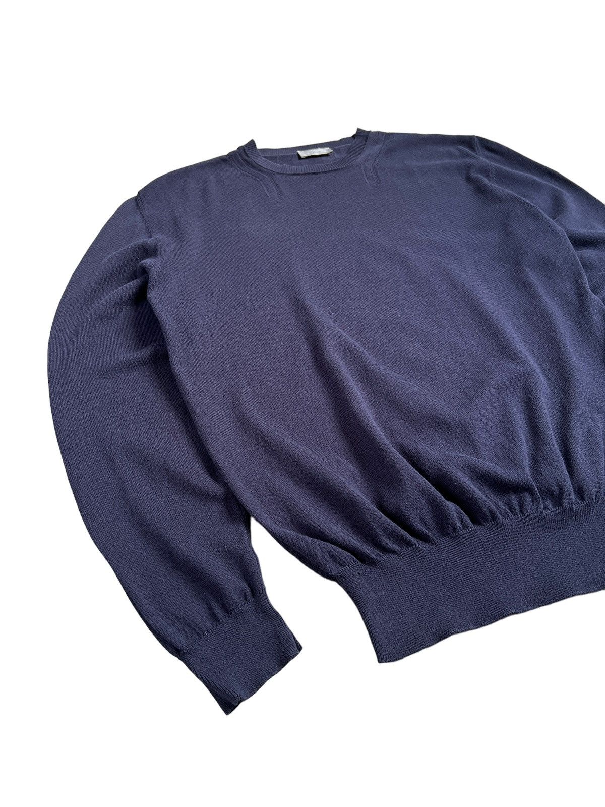 Dior × Hedi Slimane Dior Navy Blue Knitwear Sweater Size US M / EU 48-50 / 2 - 4 Thumbnail