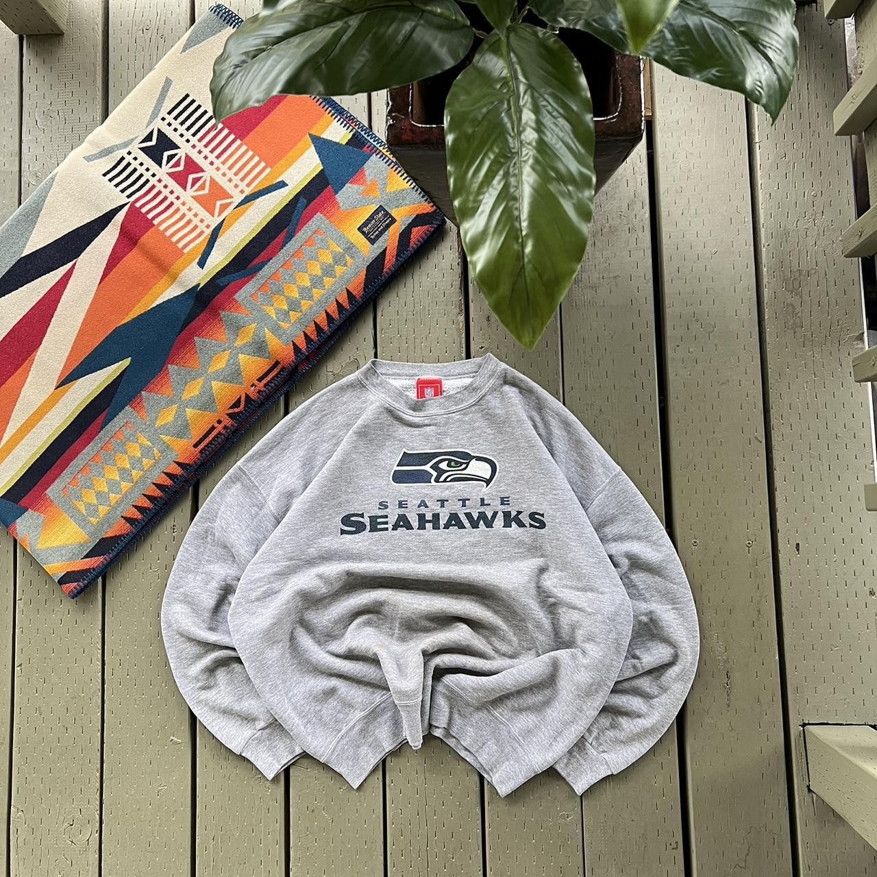 NFL Vintage Seattle Seahawks Sweatshirt Size XL Gray 00s NFL Size US XL / EU 56 / 4 - 3 Thumbnail