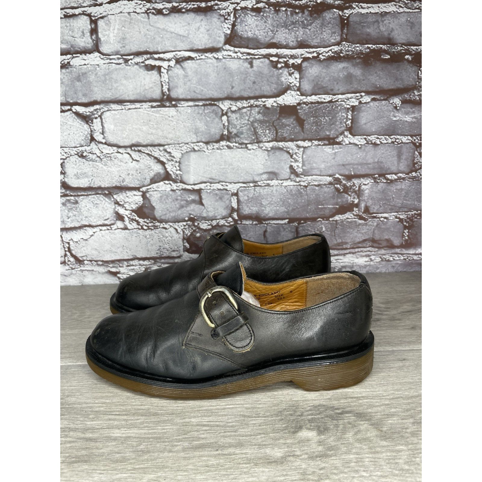 Dr. Martens VTG Dr. Martens Brown Leather Monk Strap Loafer England Shoe Size US 5 / IT 35 - 20 Thumbnail