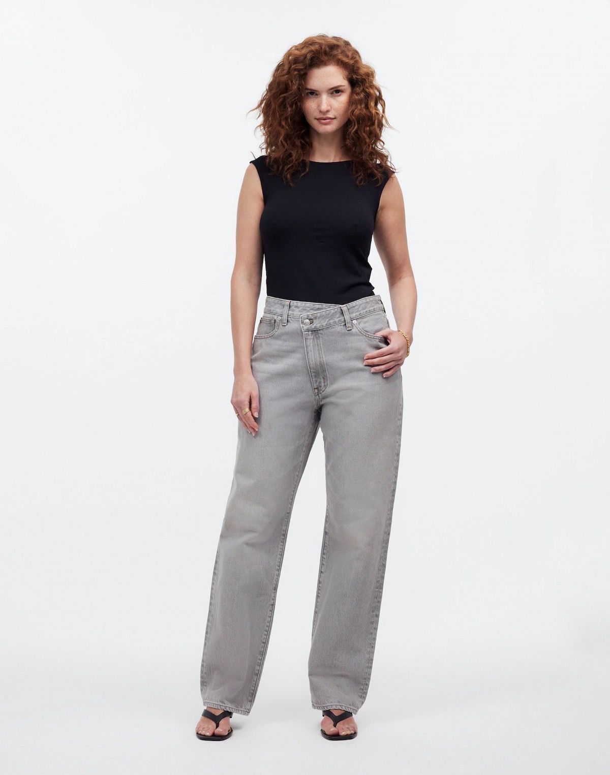 Madewell Madewell The Curvy '90s Straight Jean Grey size 24 Size 26" / US 2 / IT 38 - 2 Thumbnail